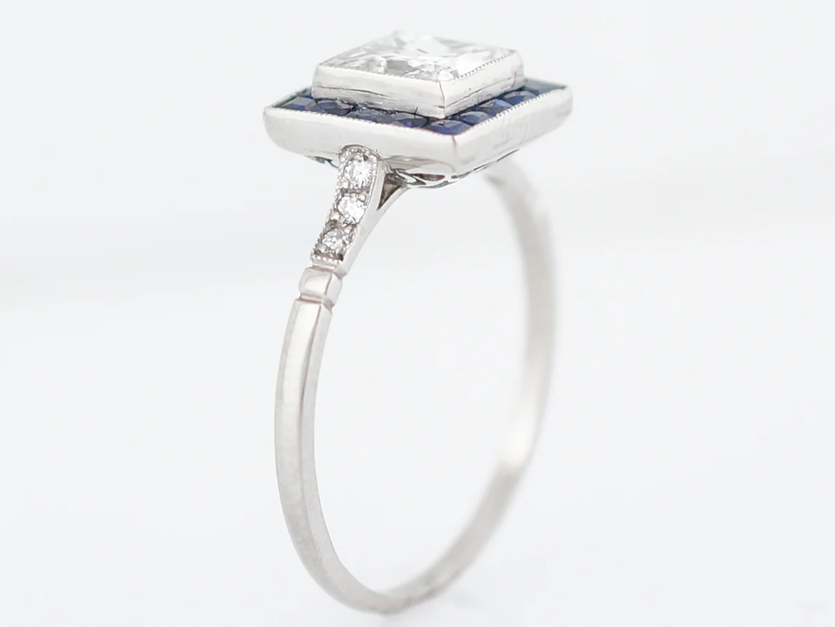 Engagement Ring Modern 1.02 Princess Cut Diamond in Platinum - Image 4