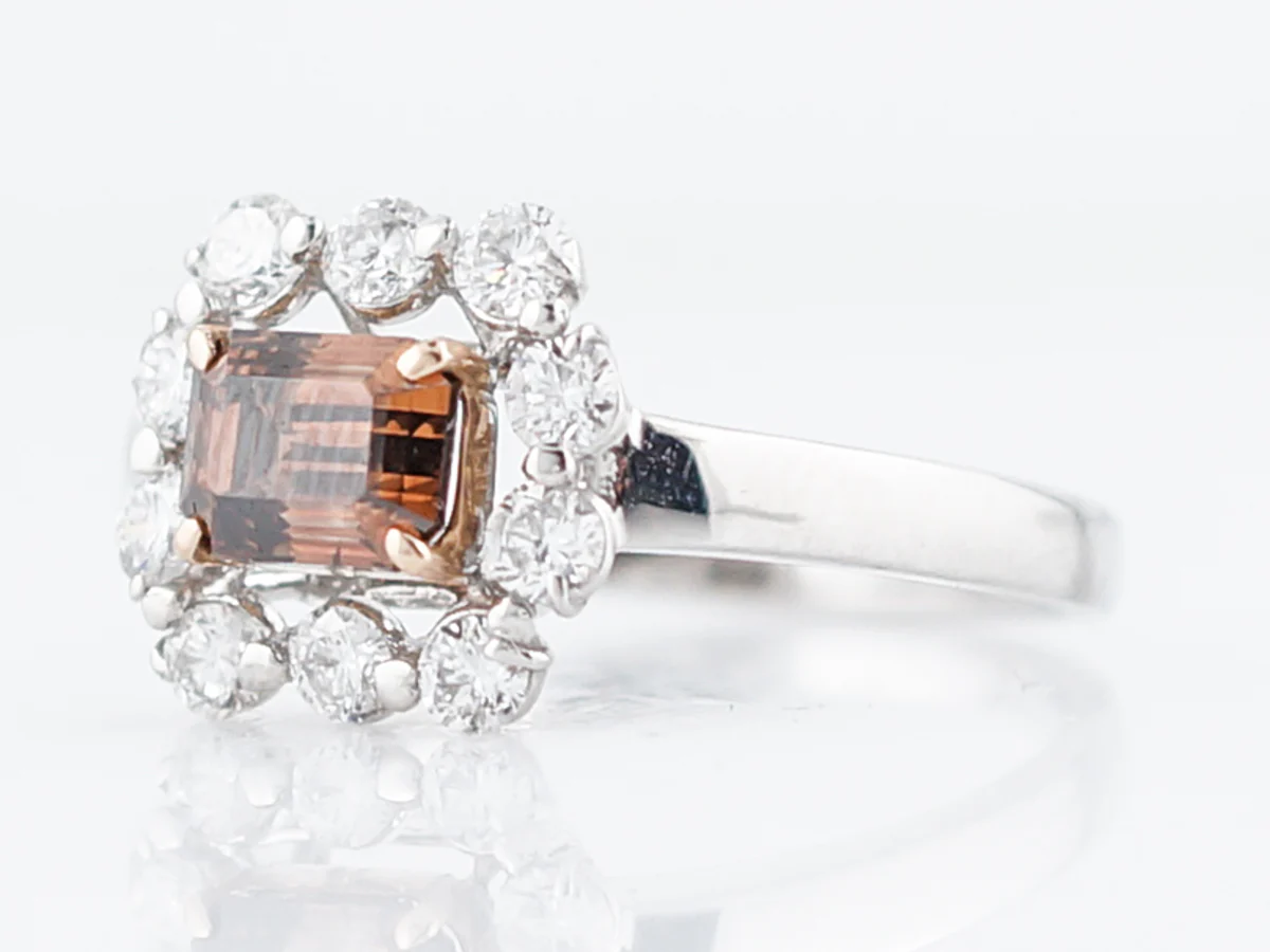 ***RTV 5/23/19***Engagement Ring Modern 1.03 Emerald Cut Diamond in Platinum and 14k Yellow Gold - Image 2