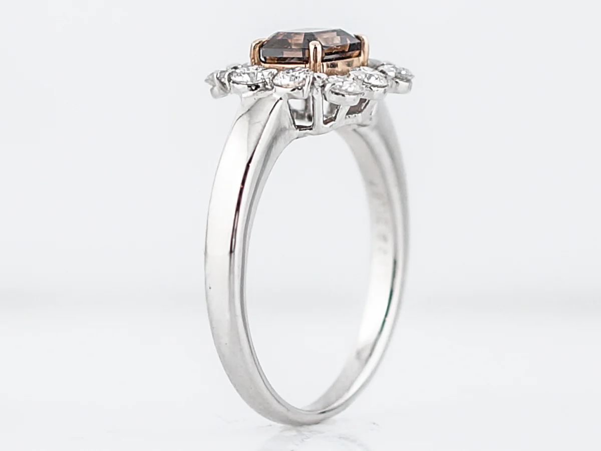 ***RTV 5/23/19***Engagement Ring Modern 1.03 Emerald Cut Diamond in Platinum and 14k Yellow Gold - Image 5