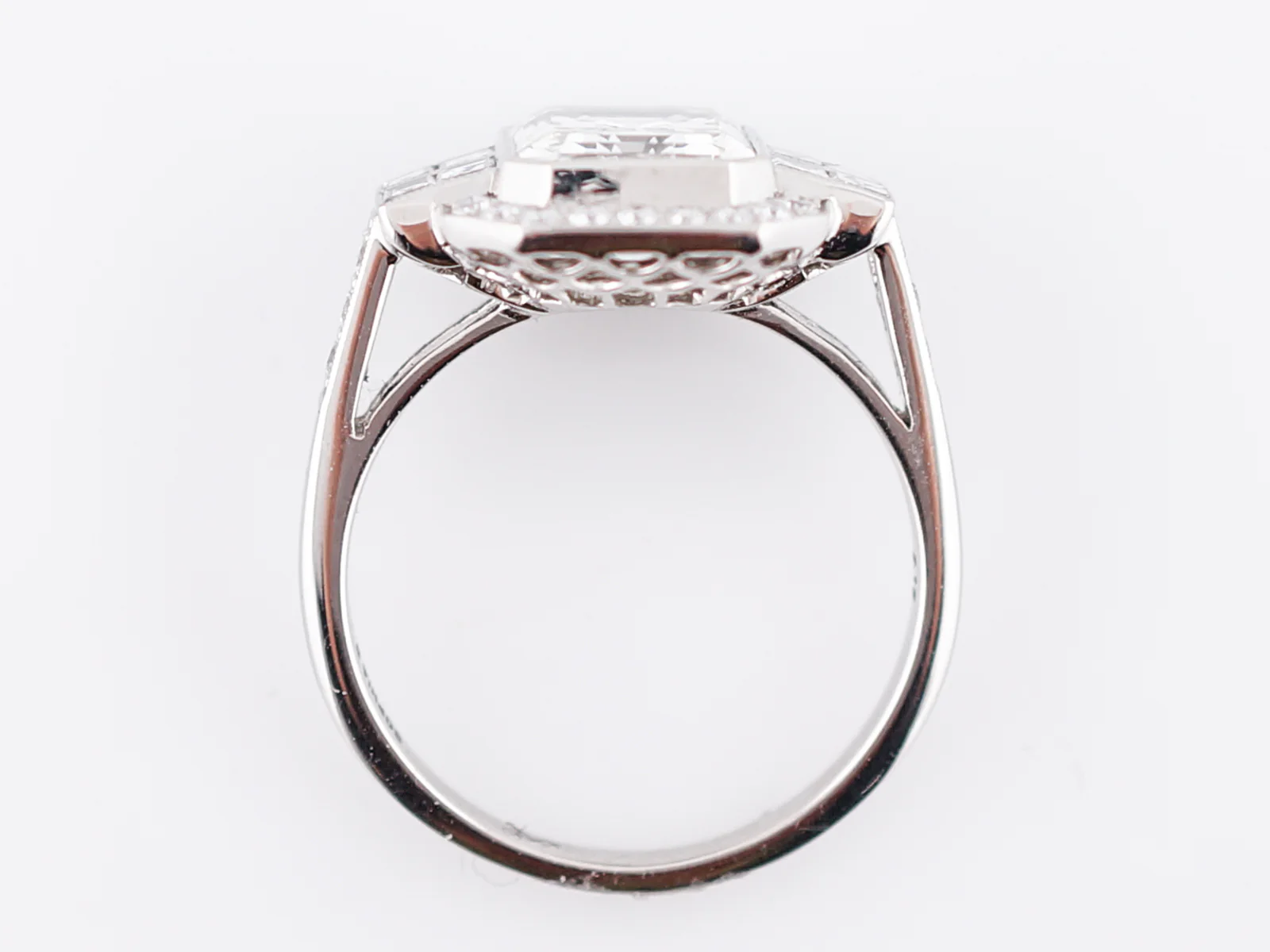 Engagement Ring Modern 2.13 Asscher Cut Diamond in Platinum - Image 5