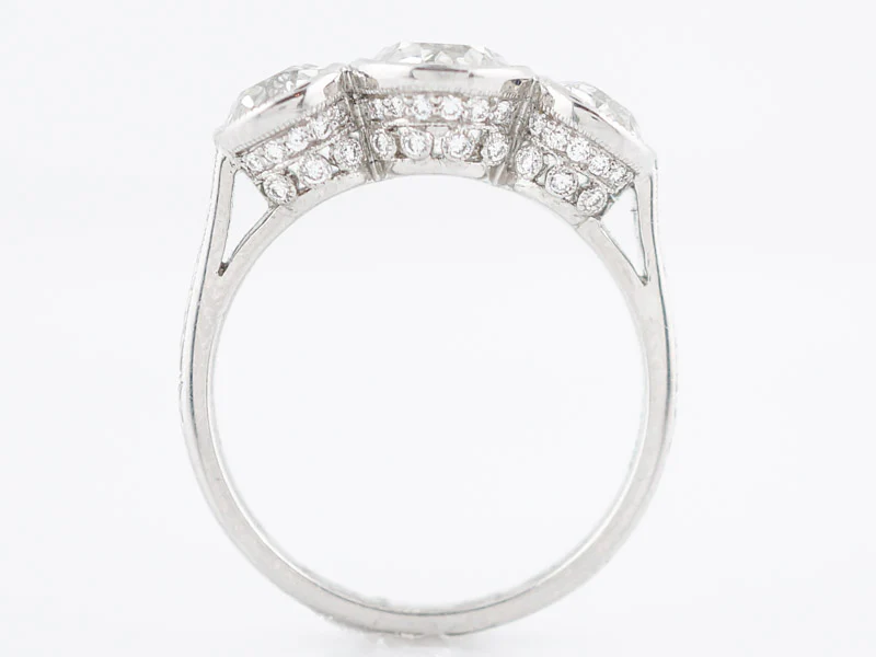Engagement Ring Modern 2.26 Old European Cut in Platinum - Image 5