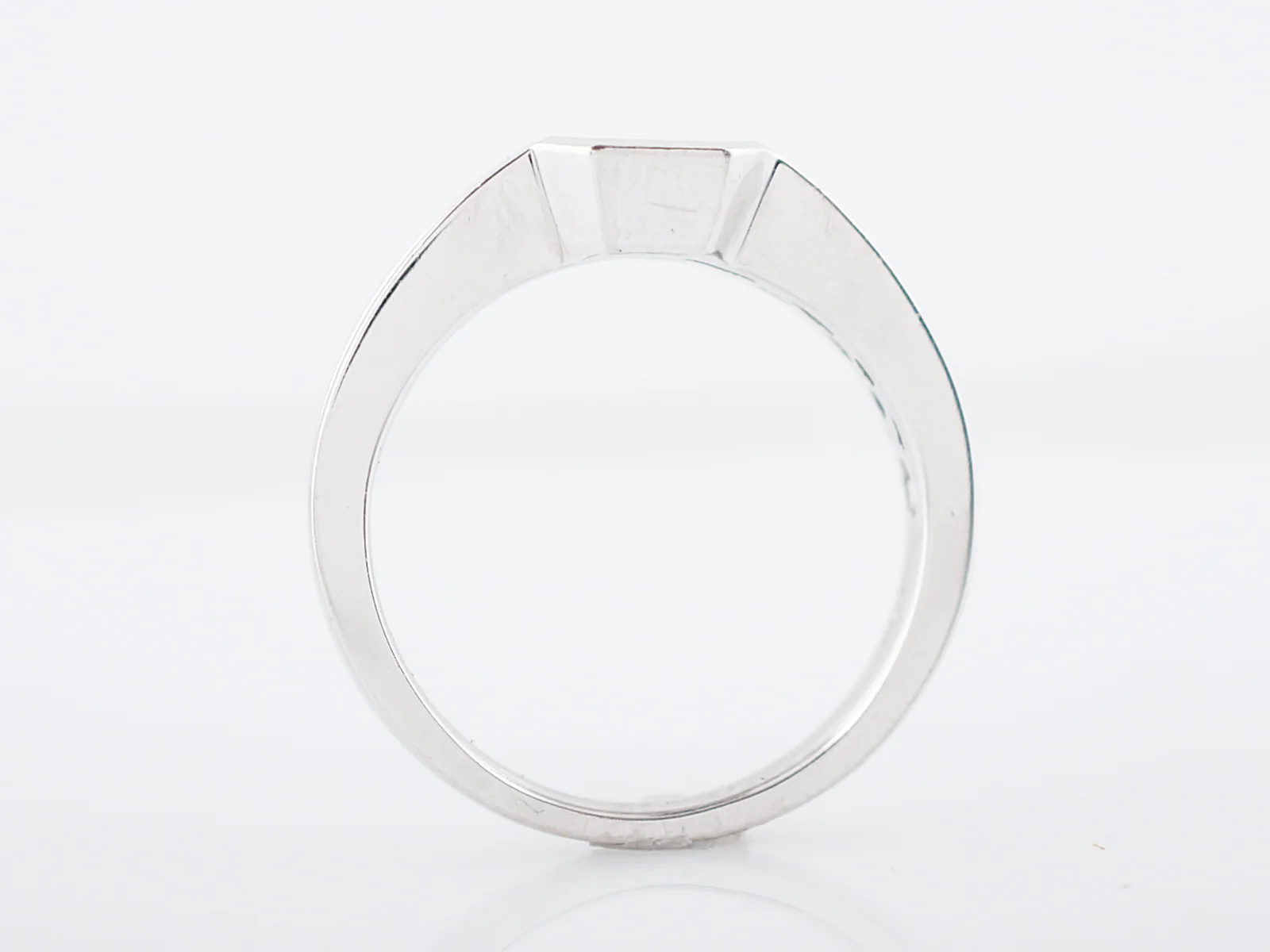 Engagement Ring Modern .20 Asscher Cut Diamond in 18k White Gold - Image 6