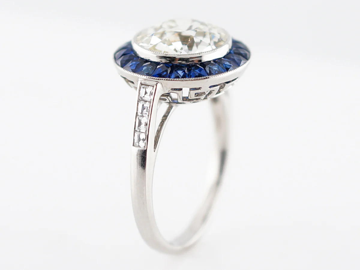 **RTV 1/10/19**Engagement Ring Modern 3.04 Old European Cut Diamond in Platinum - Image 4