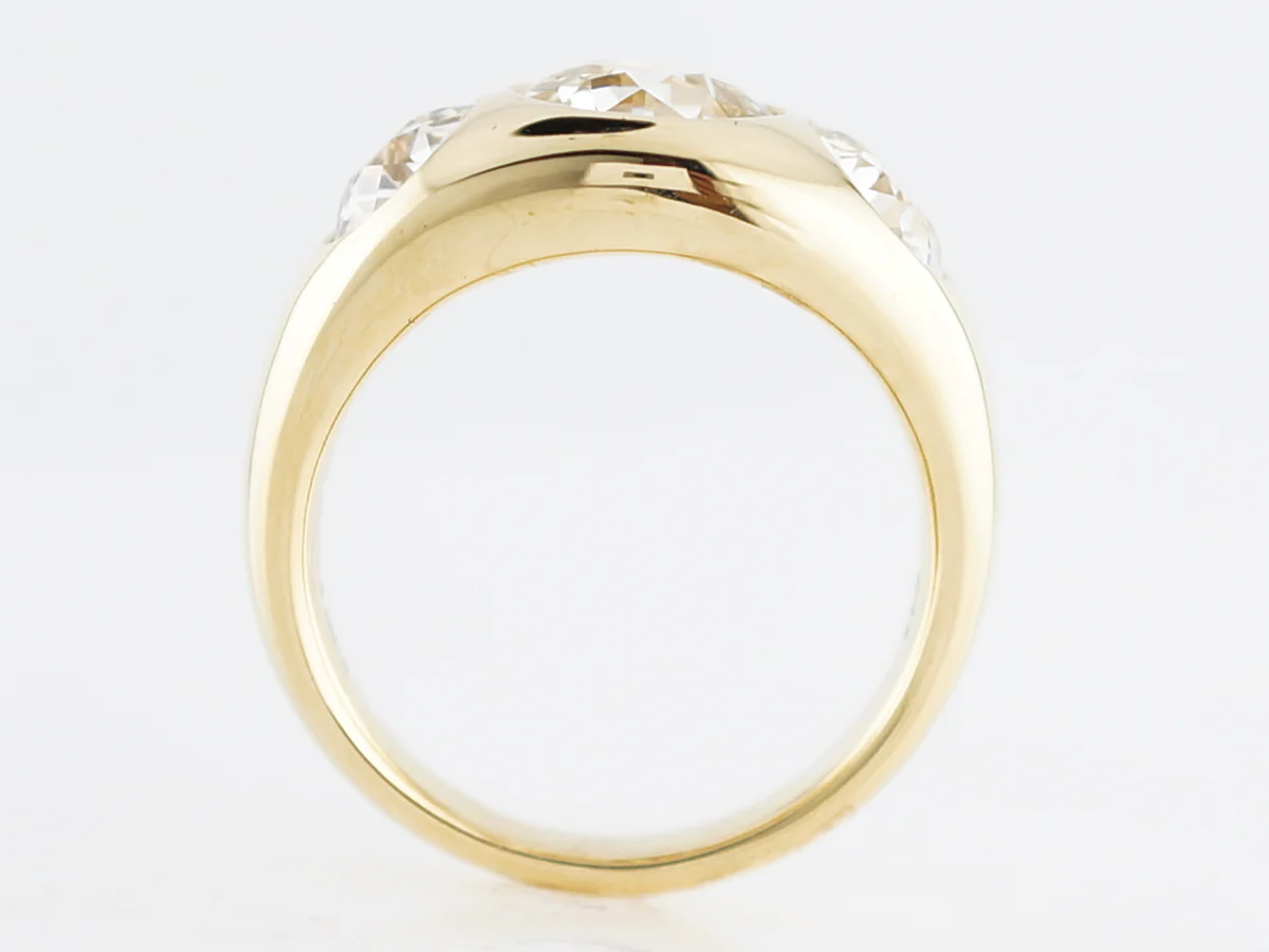 **RTV 1/10/19**Engagement Ring Modern 3.42 Old European Cut Diamonds in 18k Yellow Gold - Image 4