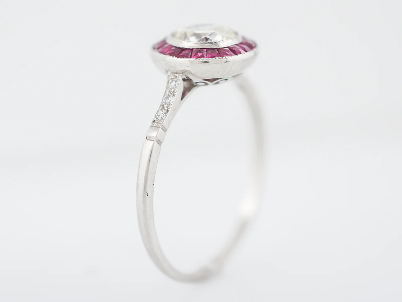 ***RTV***Engagement Ring Modern .42 Round Brilliant Cut Diamond in Platinum - Image 5