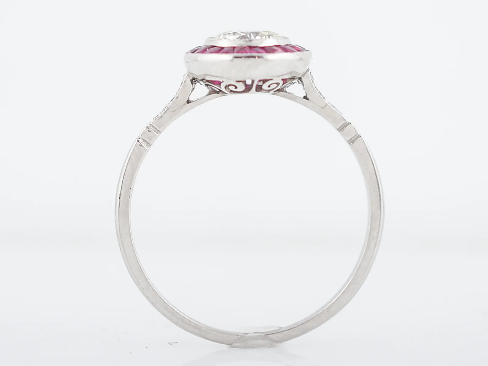 ***RTV***Engagement Ring Modern .42 Round Brilliant Cut Diamond in Platinum - Image 6