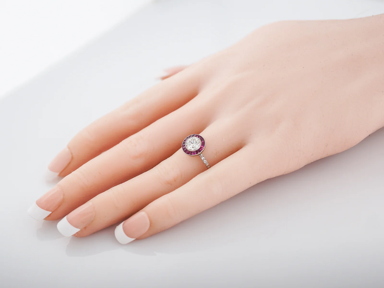 ***RTV***Engagement Ring Modern .42 Round Brilliant Cut Diamond in Platinum - Image 8