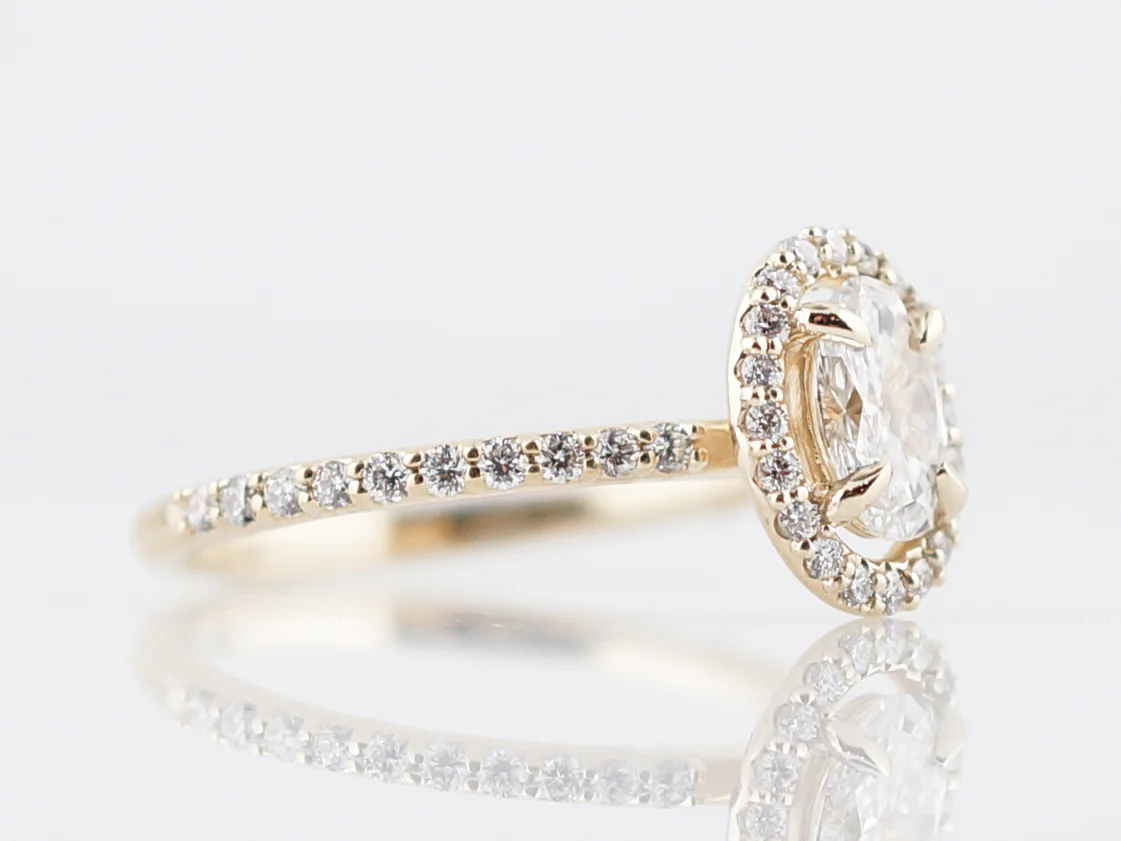 Engagement Ring Modern .56 Round Brilliant Diamond in 14k Yellow Gold - Image 2