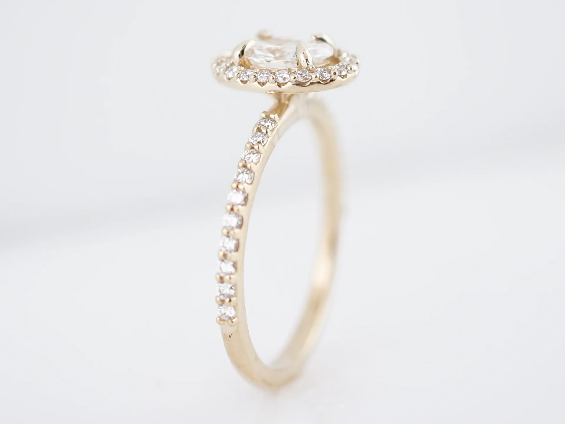 Engagement Ring Modern .56 Round Brilliant Diamond in 14k Yellow Gold - Image 5