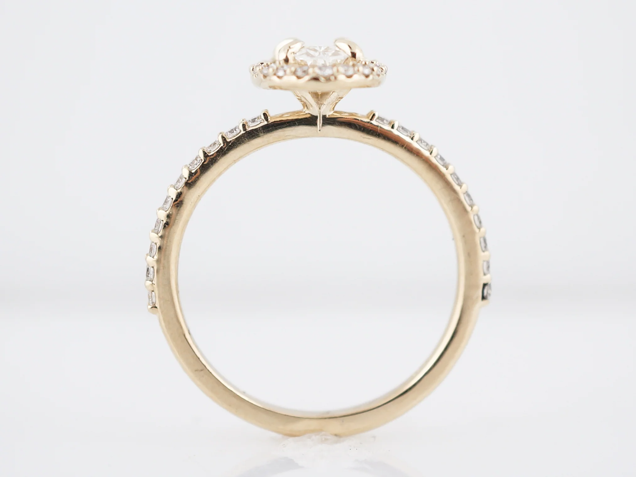 Engagement Ring Modern .56 Round Brilliant Diamond in 14k Yellow Gold - Image 6