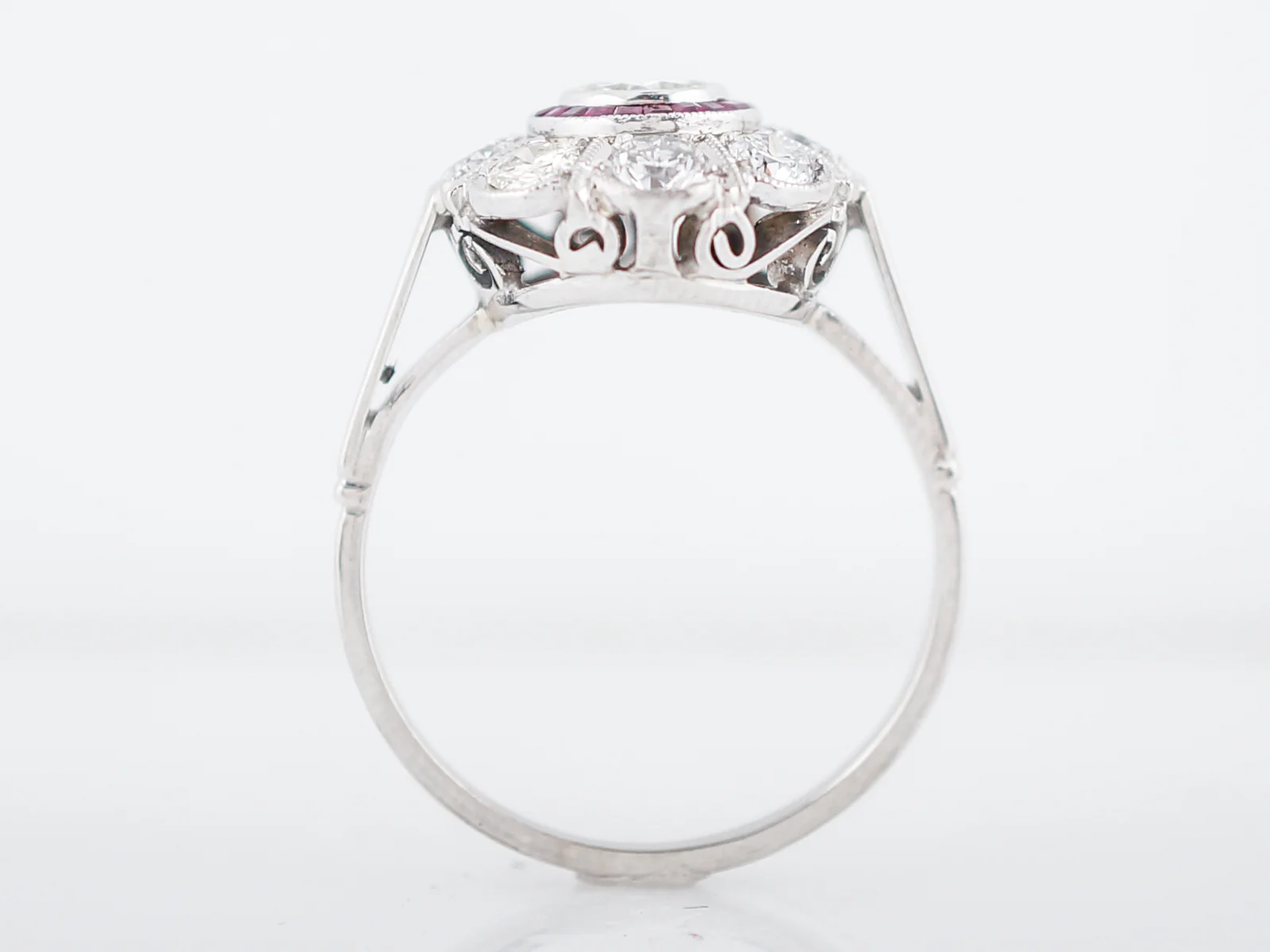Engagement Ring Modern .67 Round Brilliant Cut Diamond in Platinum - Image 6