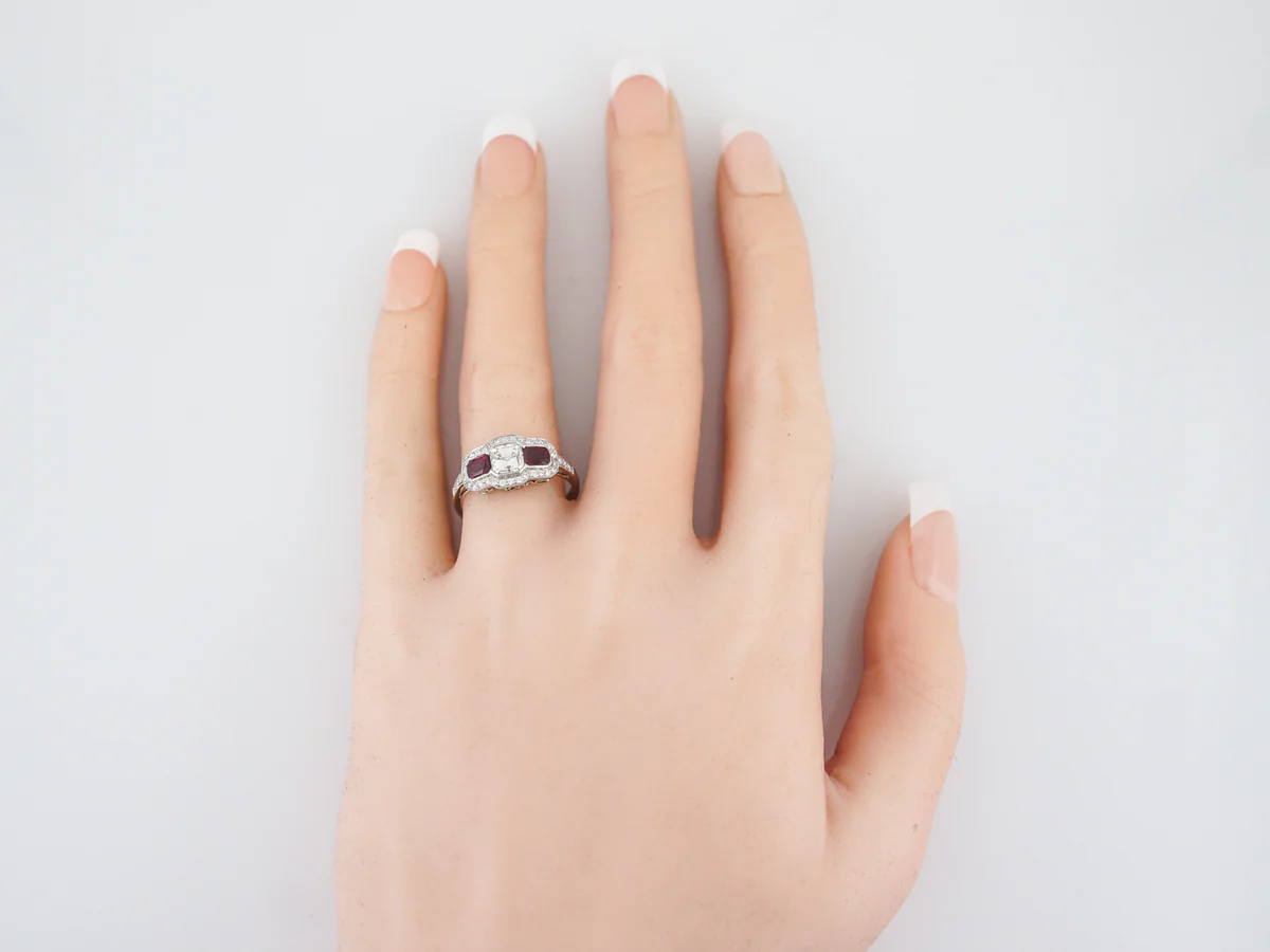 **RTV 1/10/19**Engagement Ring Modern .73 Asscher Cut Diamond in Platinum - Image 6