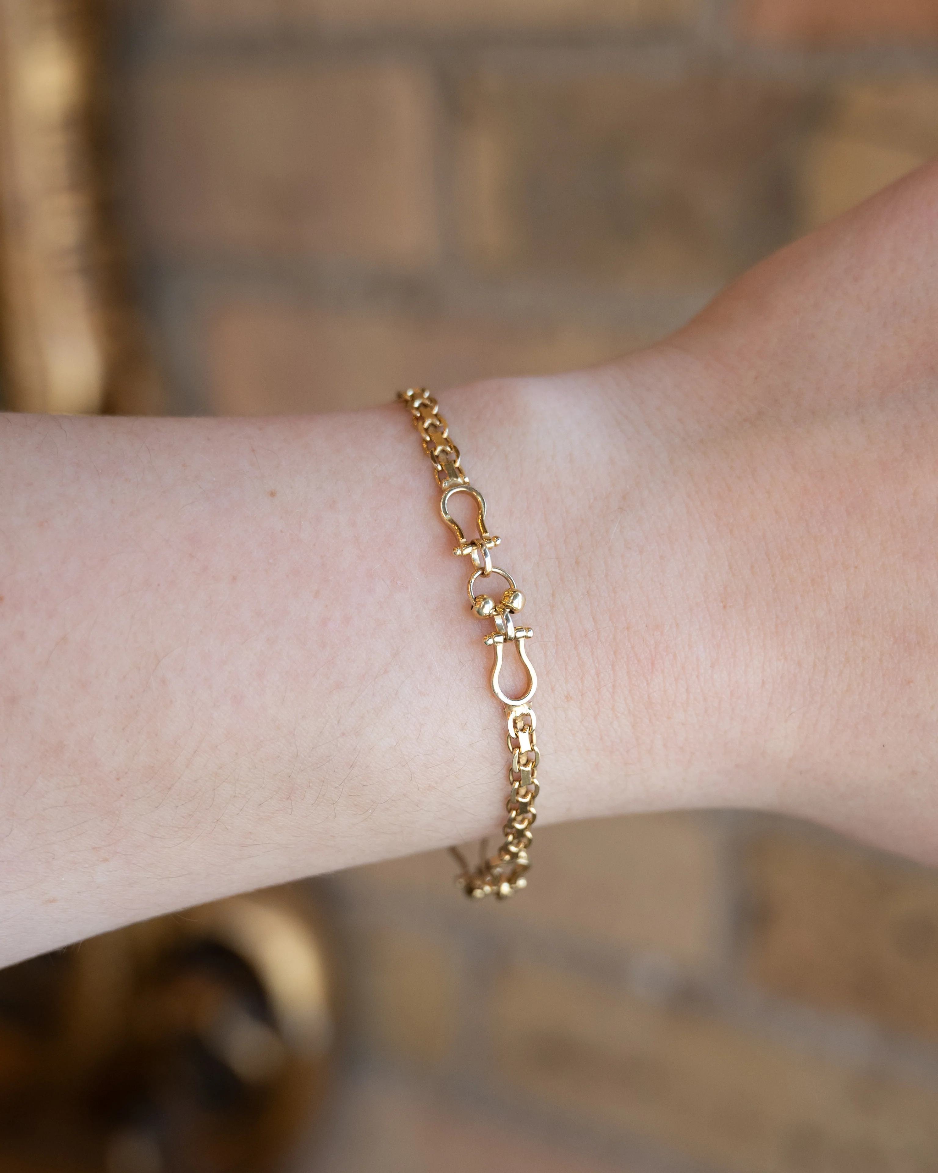 Equestrian Horse Bit Link Bracelet in 14k Yellow Gold - Image 6