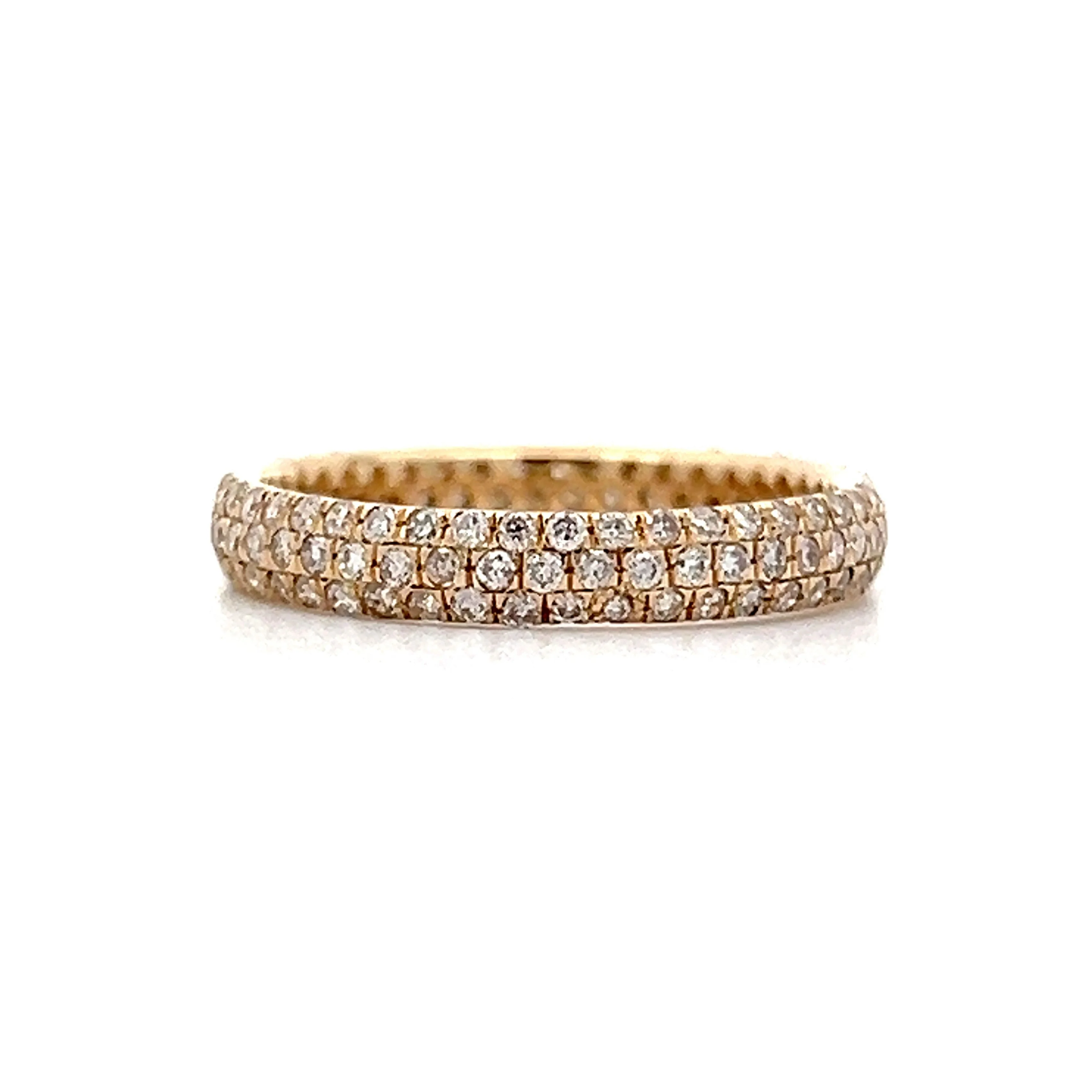 Eternity Pave Diamond Band in 14k Yellow Gold