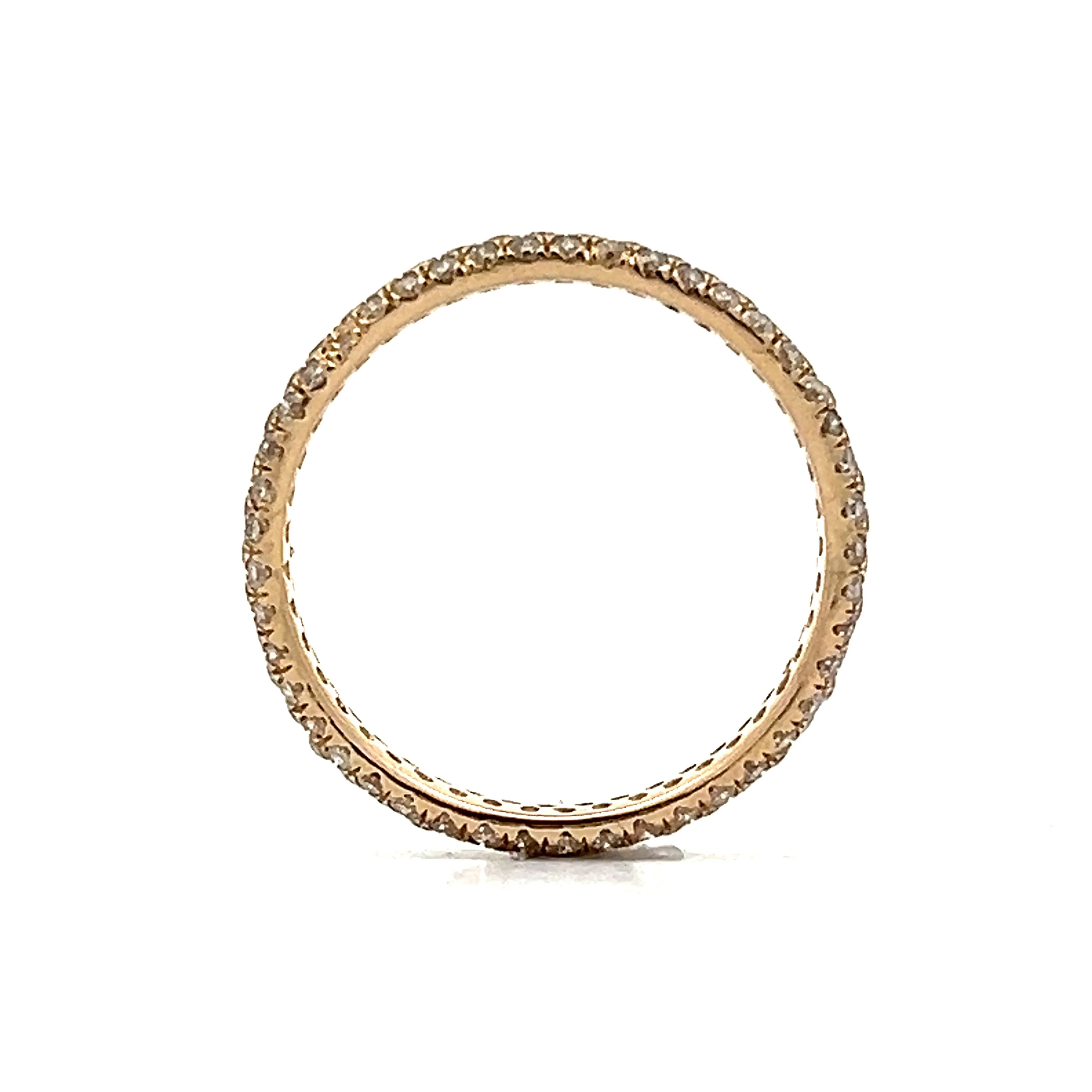 Eternity Pave Diamond Band in 14k Yellow Gold - Image 5