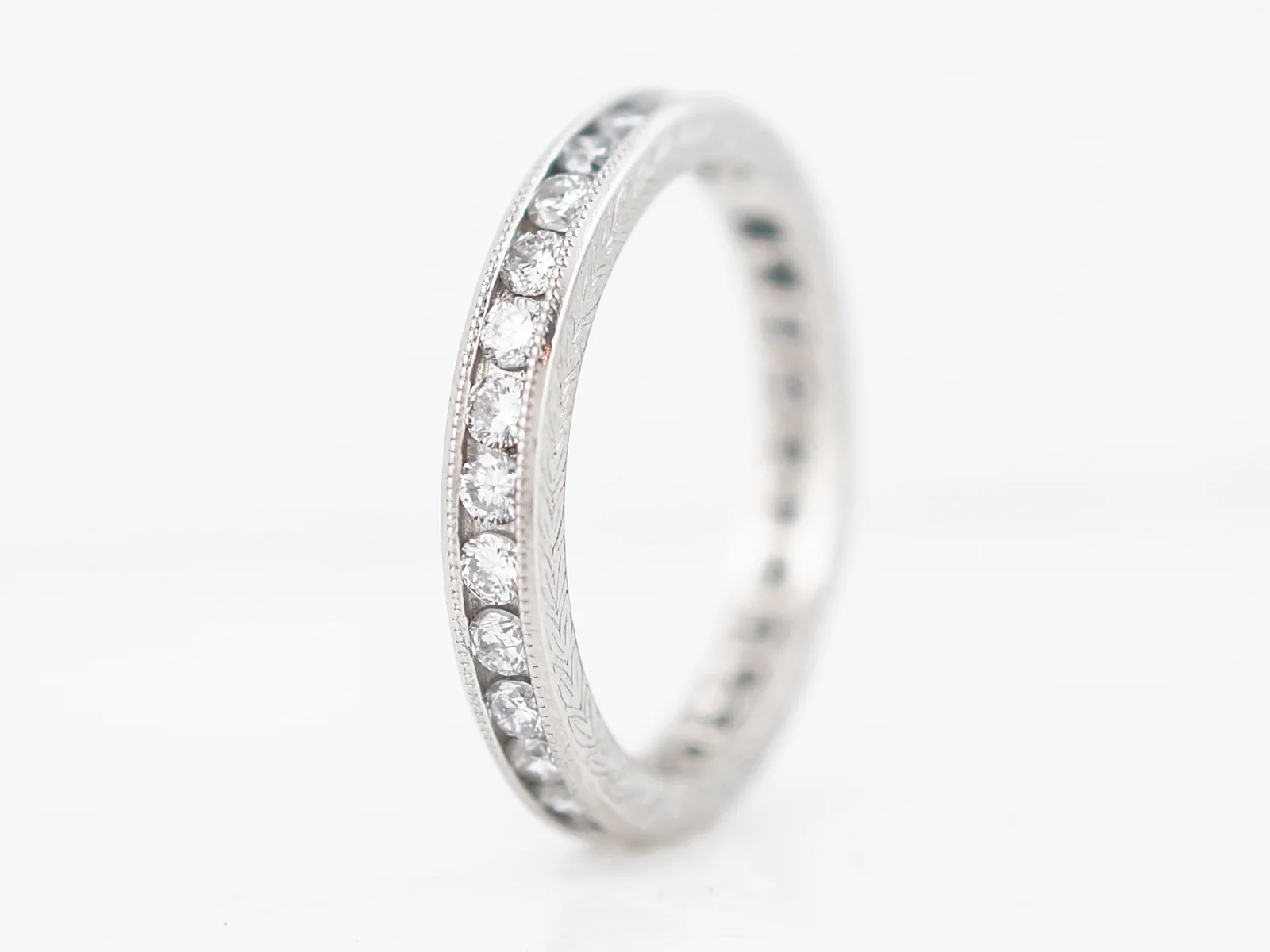 Eternity Wedding Band Modern 1.20 Round Brilliant Cut Diamonds in Platinum - Image 3