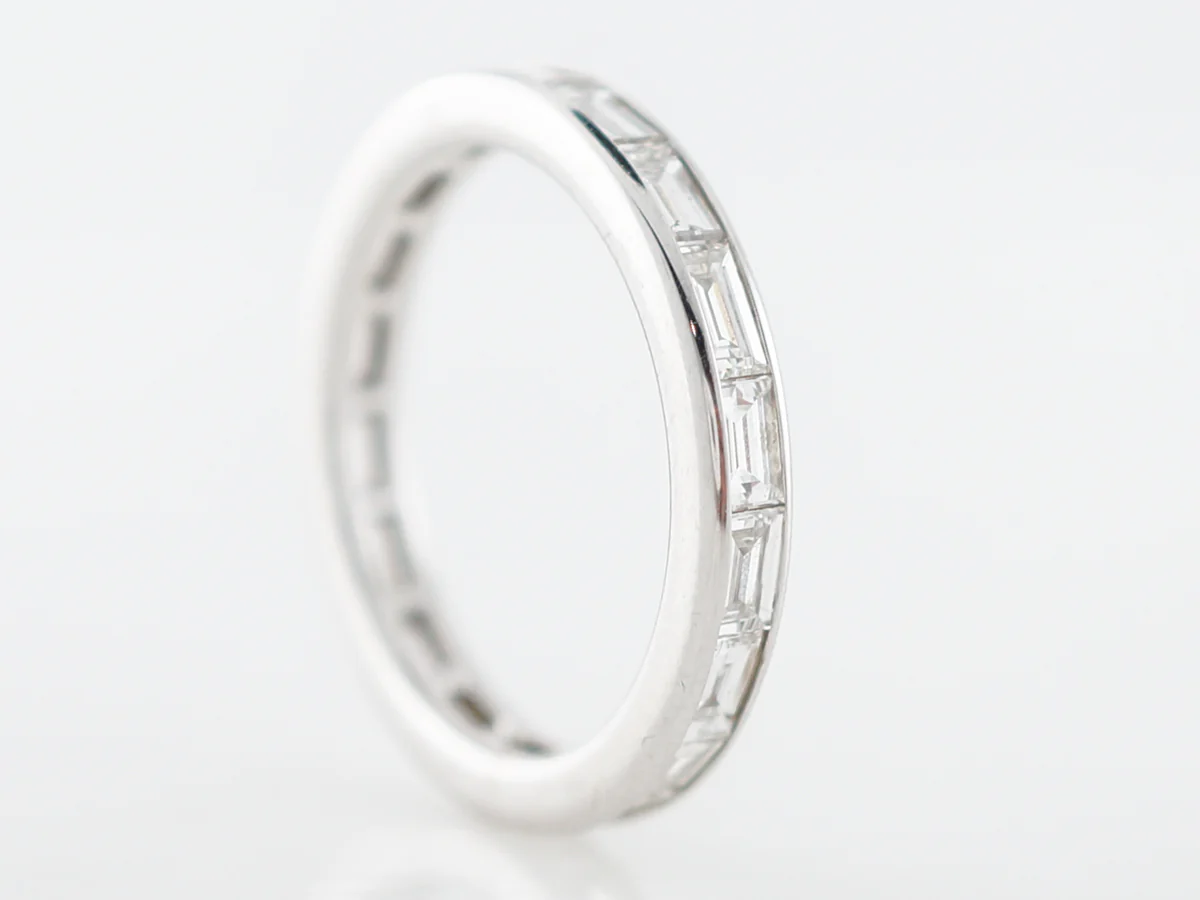 Eternity Wedding Band Modern 1.51 Baguette Cut Diamonds in 14k White Gold - Image 3