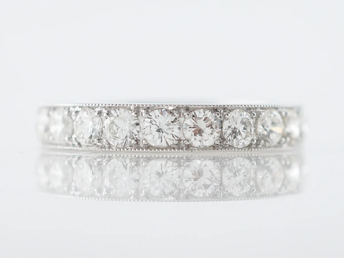 Eternity Wedding Band Modern 1.90 Round Brilliant Cut Diamonds in Platinum