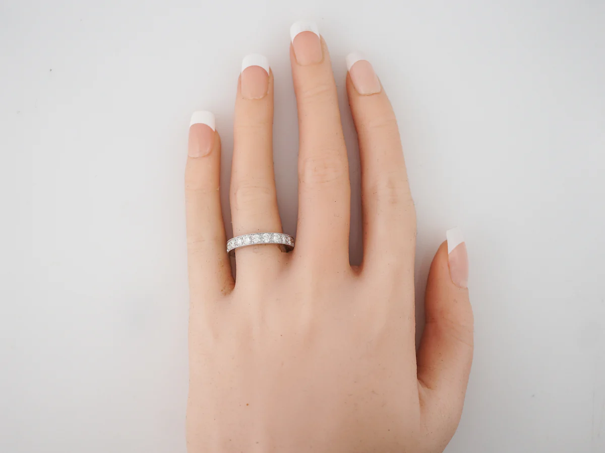 Eternity Wedding Band Modern 1.90 Round Brilliant Cut Diamonds in Platinum - Image 3