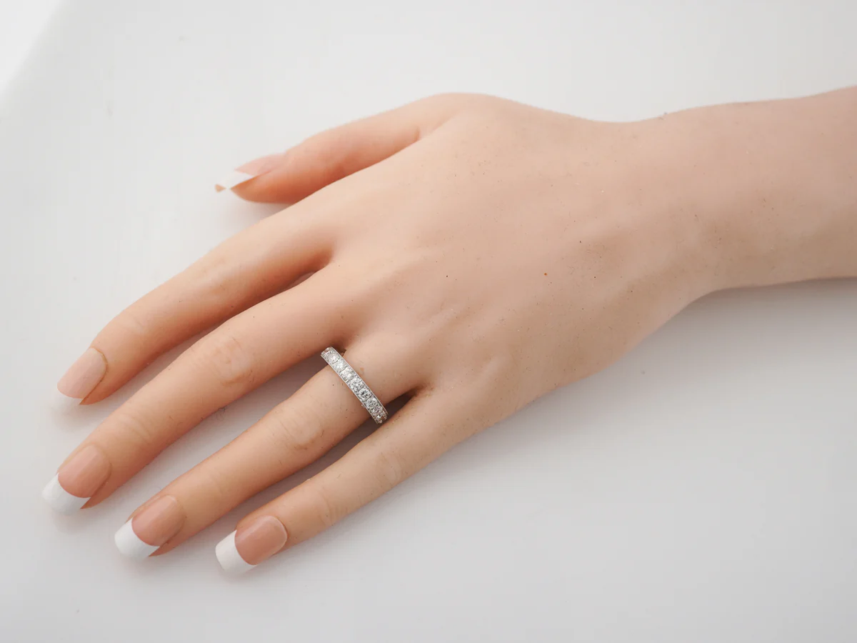 Eternity Wedding Band Modern 1.90 Round Brilliant Cut Diamonds in Platinum - Image 4