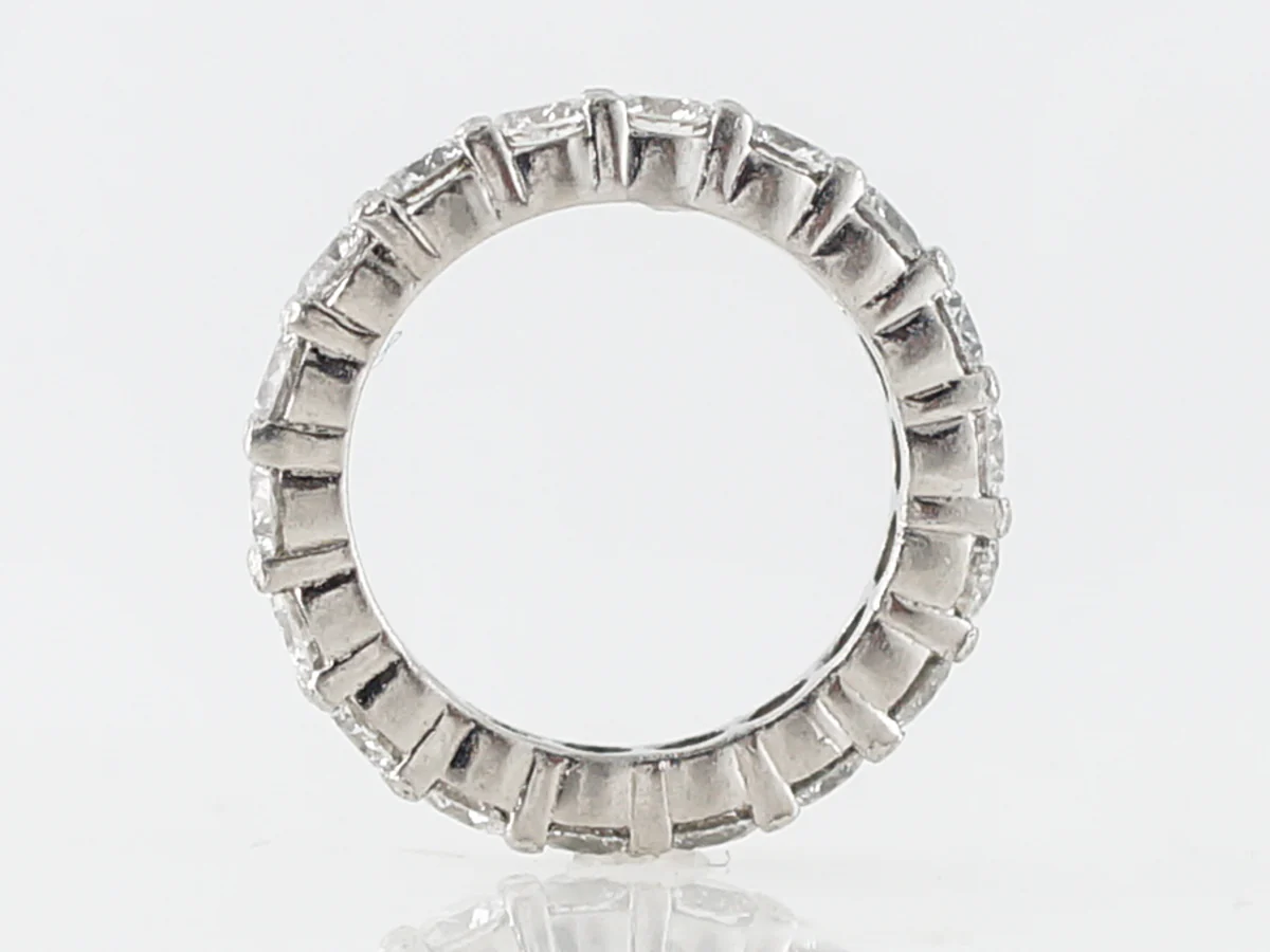**RTV 1/9/19**Eternity Wedding Band Modern 2.85 Round Brilliant Cut Diamonds in 14k White Gold - Image 2
