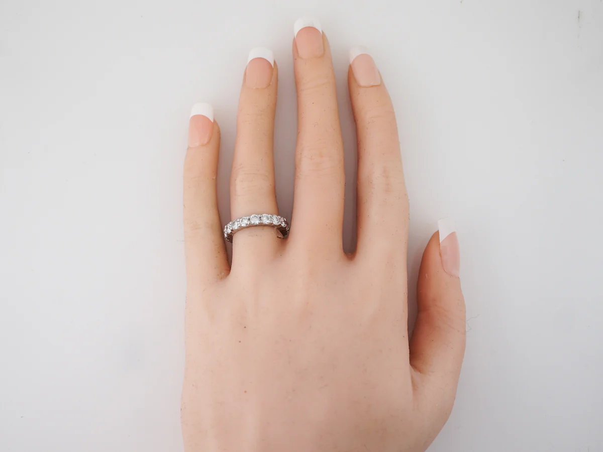 **RTV 1/9/19**Eternity Wedding Band Modern 2.85 Round Brilliant Cut Diamonds in 14k White Gold - Image 4