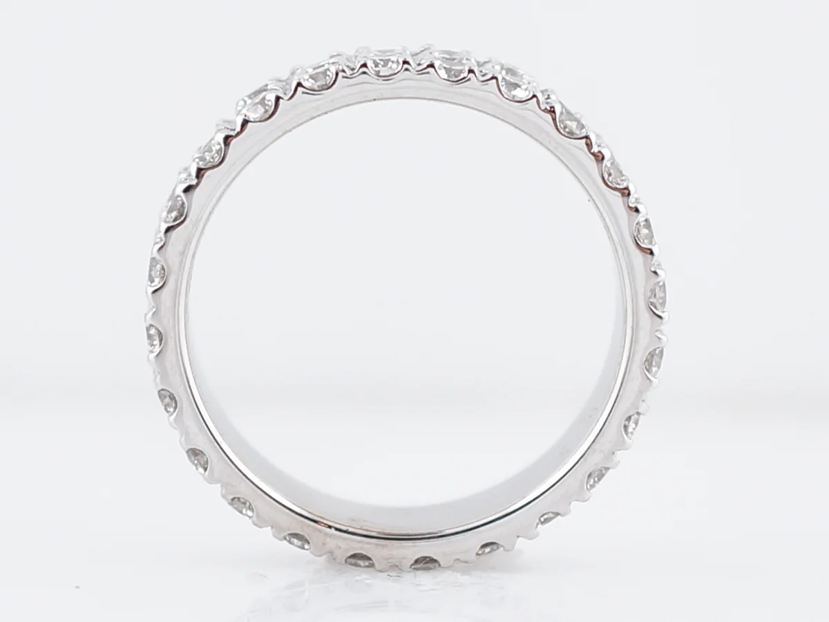 Eternity Wedding Band Modern 2.88 Round Brilliant Cut Diamonds in 14k White Gold - Image 2