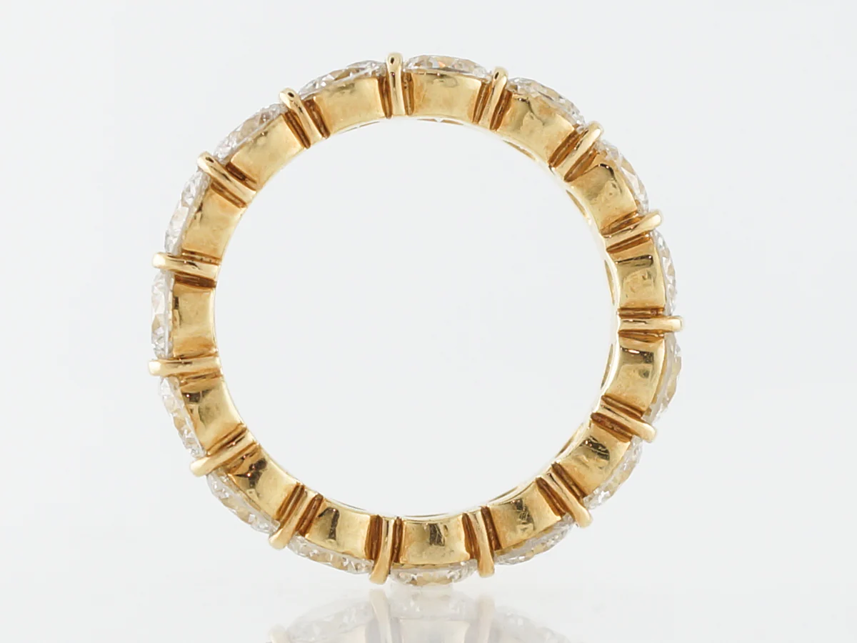 Eternity Wedding Band Modern 3.90 Round Brilliant Cut Diamond in 18k Yellow Gold - Image 3