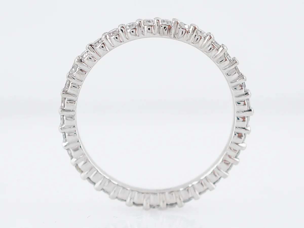 Eternity Wedding Band Modern .33 Single Cut Diamonds in Platinum - Image 3