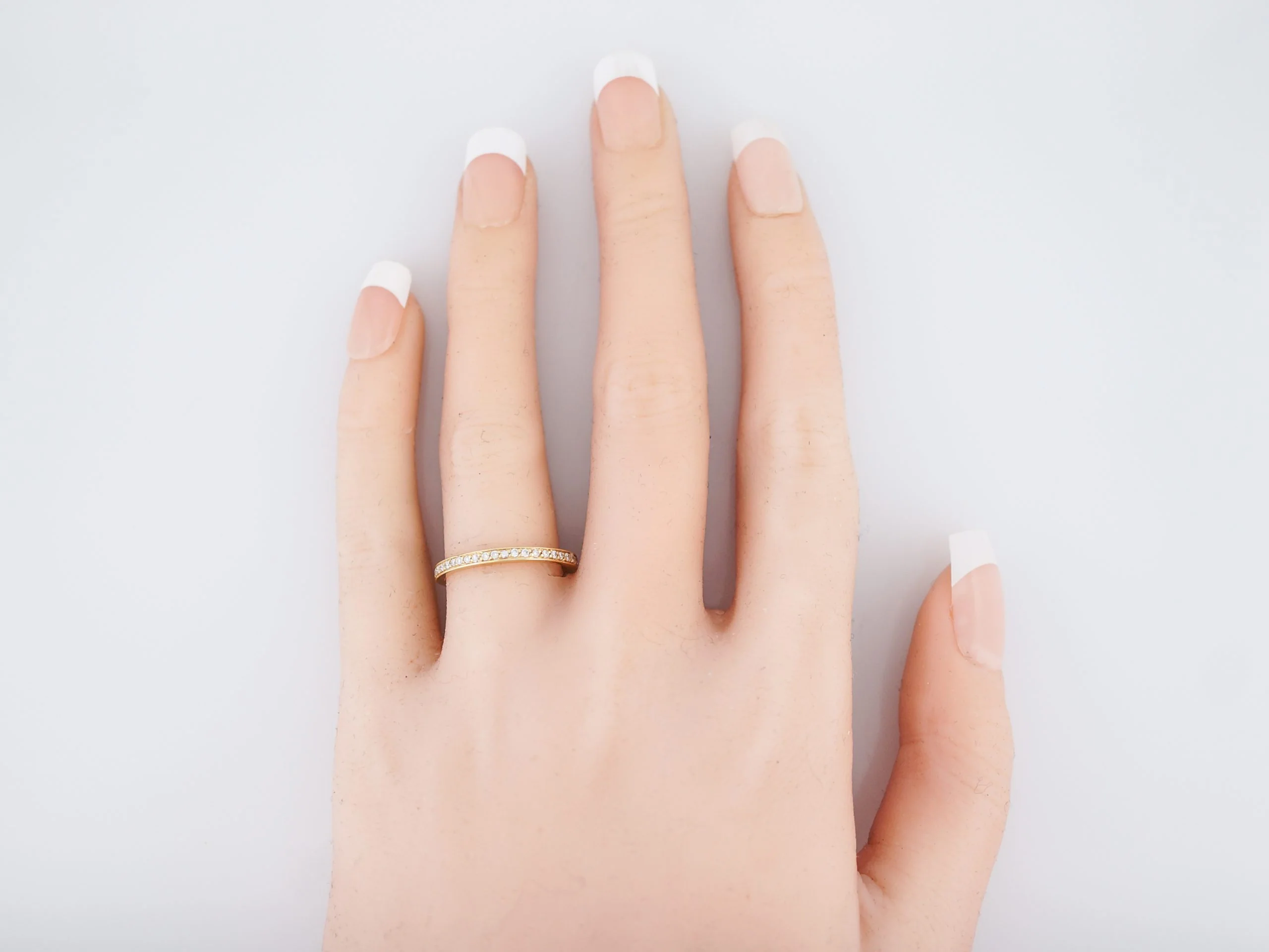 Eternity Wedding Band Modern .36 Round Brilliant Cut Diamonds in 18k Yellow Gold - Image 3