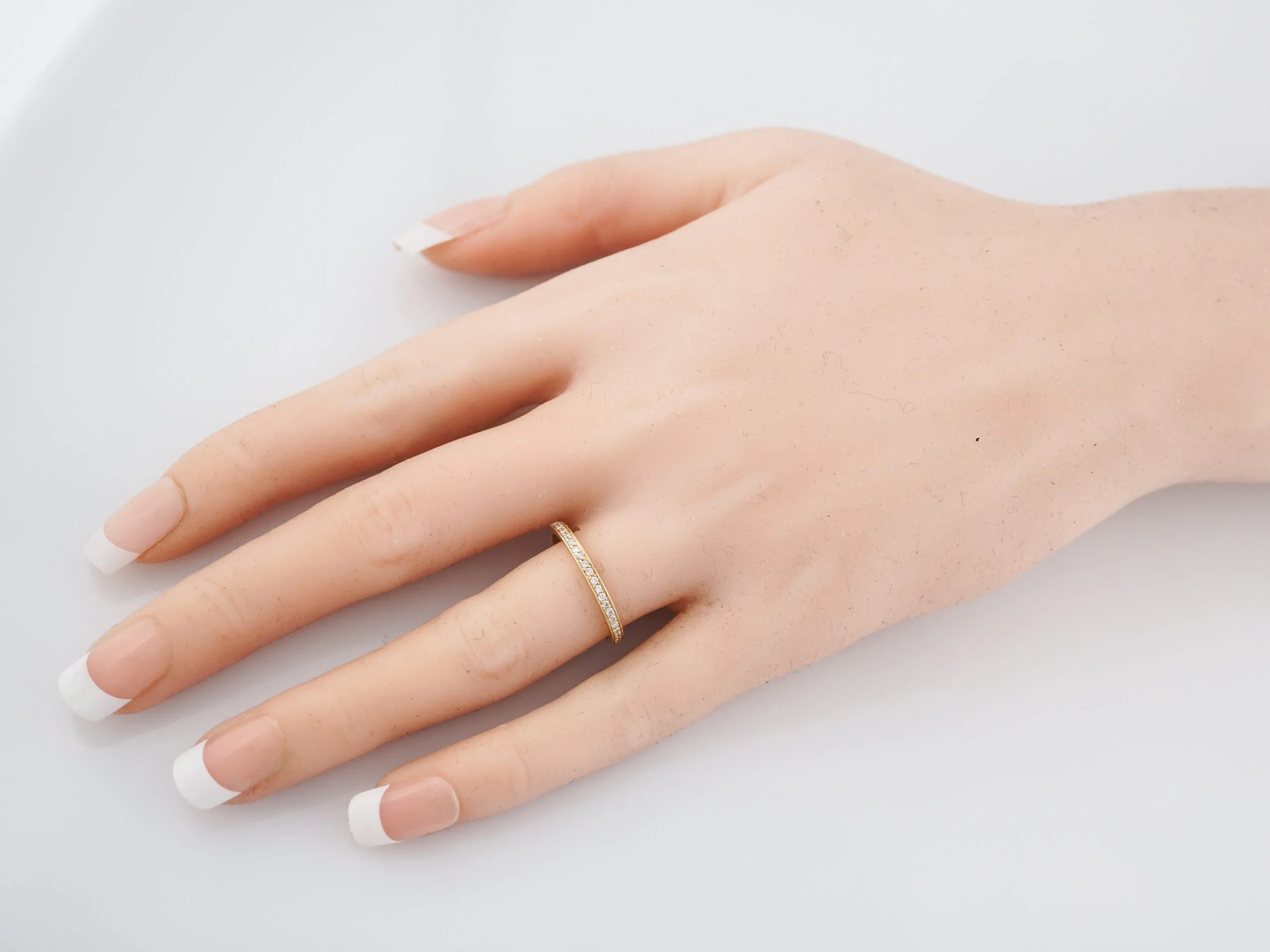 Eternity Wedding Band Modern .36 Round Brilliant Cut Diamonds in 18k Yellow Gold - Image 4