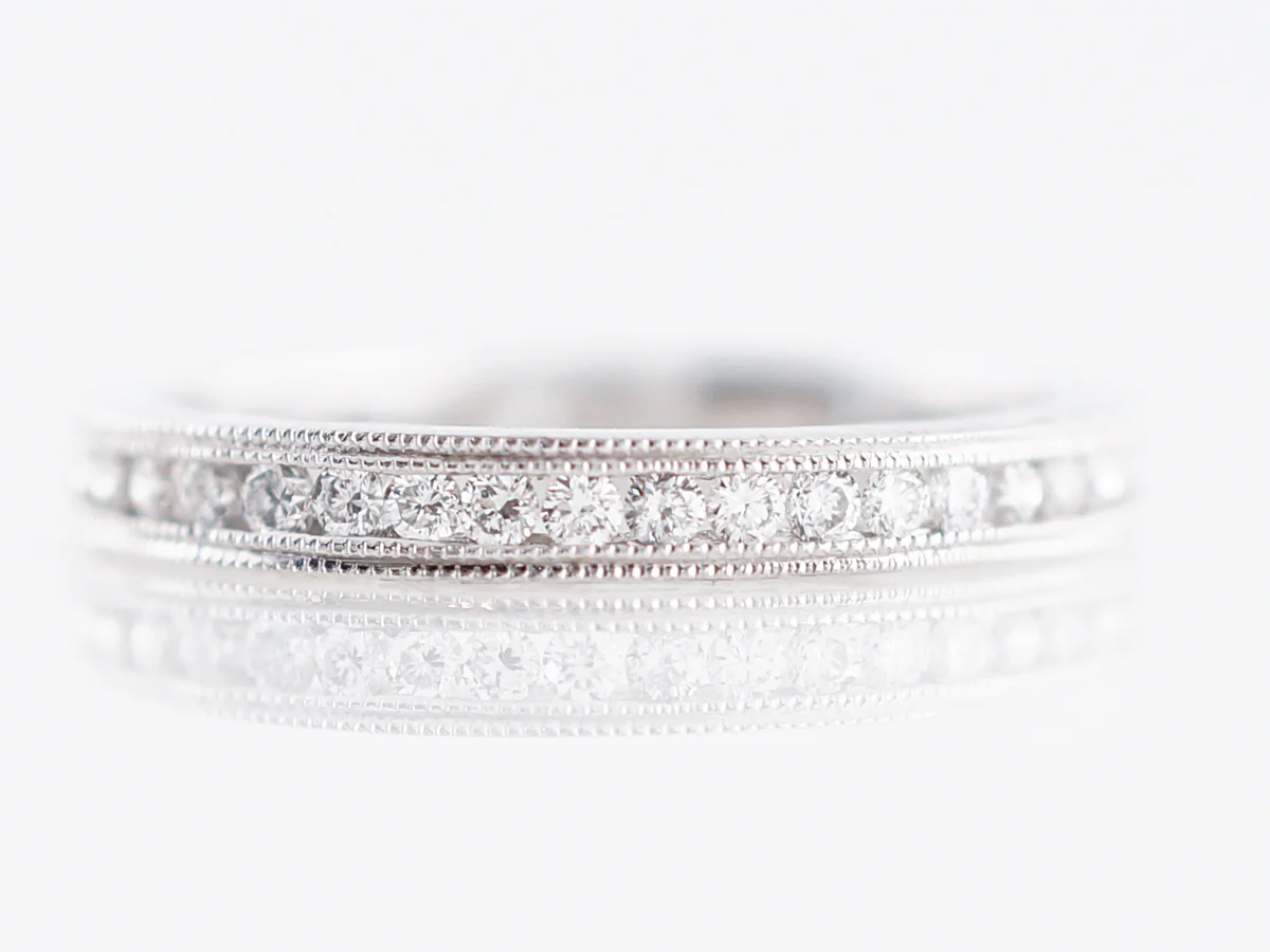 Eternity Wedding Band Modern .46 Round Brilliant Cut Diamonds in Platinum - Image 2