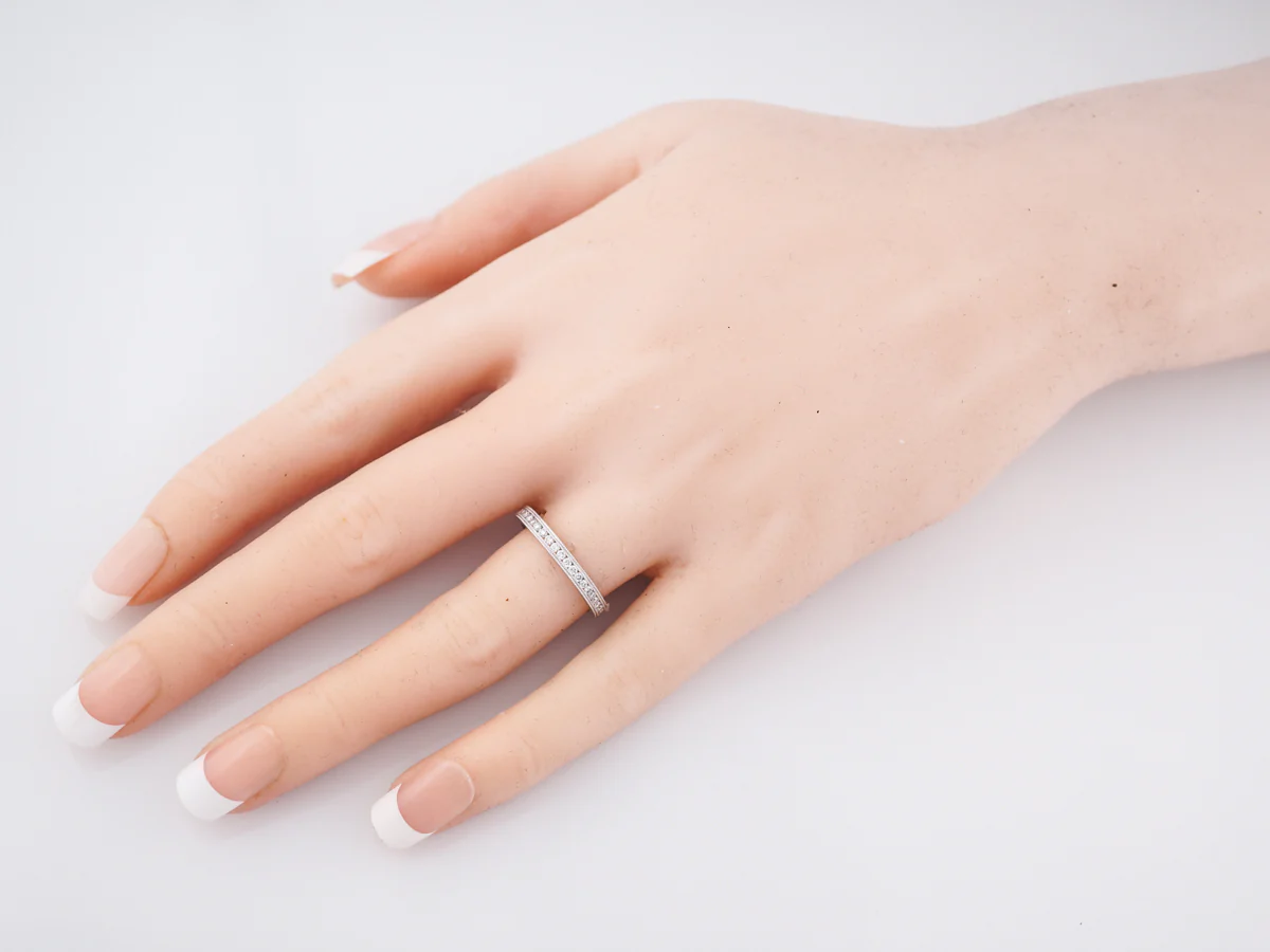 Eternity Wedding Band Modern .46 Round Brilliant Cut Diamonds in Platinum - Image 5