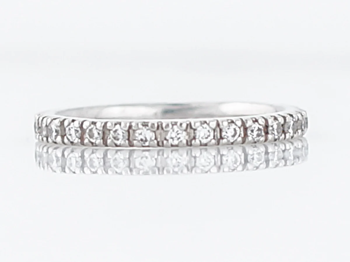 Eternity Wedding Band Modern .48 Round Brilliant Cut Diamonds in Platinum