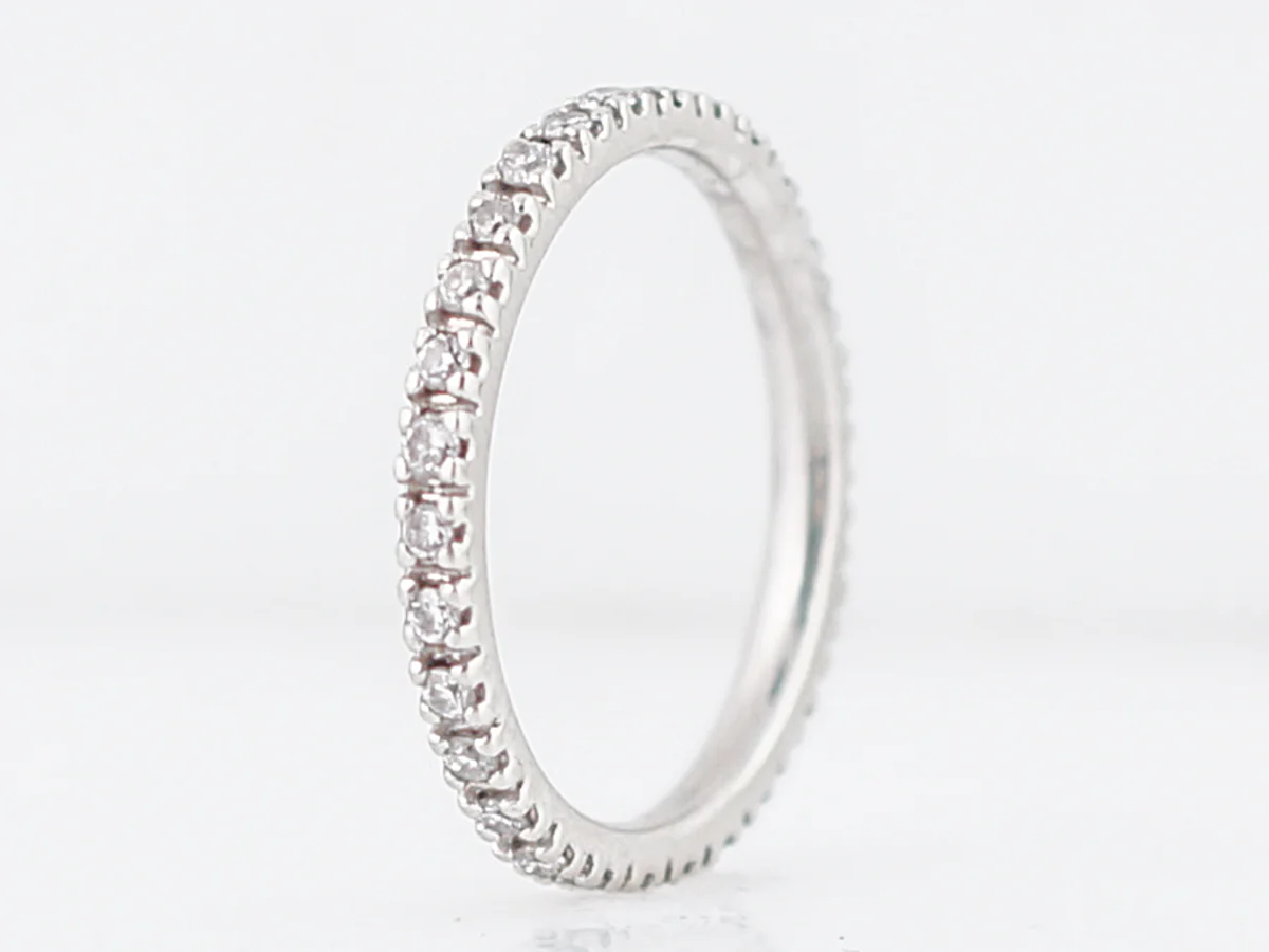 Eternity Wedding Band Modern .48 Round Brilliant Cut Diamonds in Platinum - Image 3