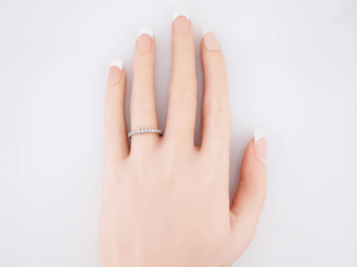 Eternity Wedding Band Modern .48 Round Brilliant Cut Diamonds in Platinum - Image 4