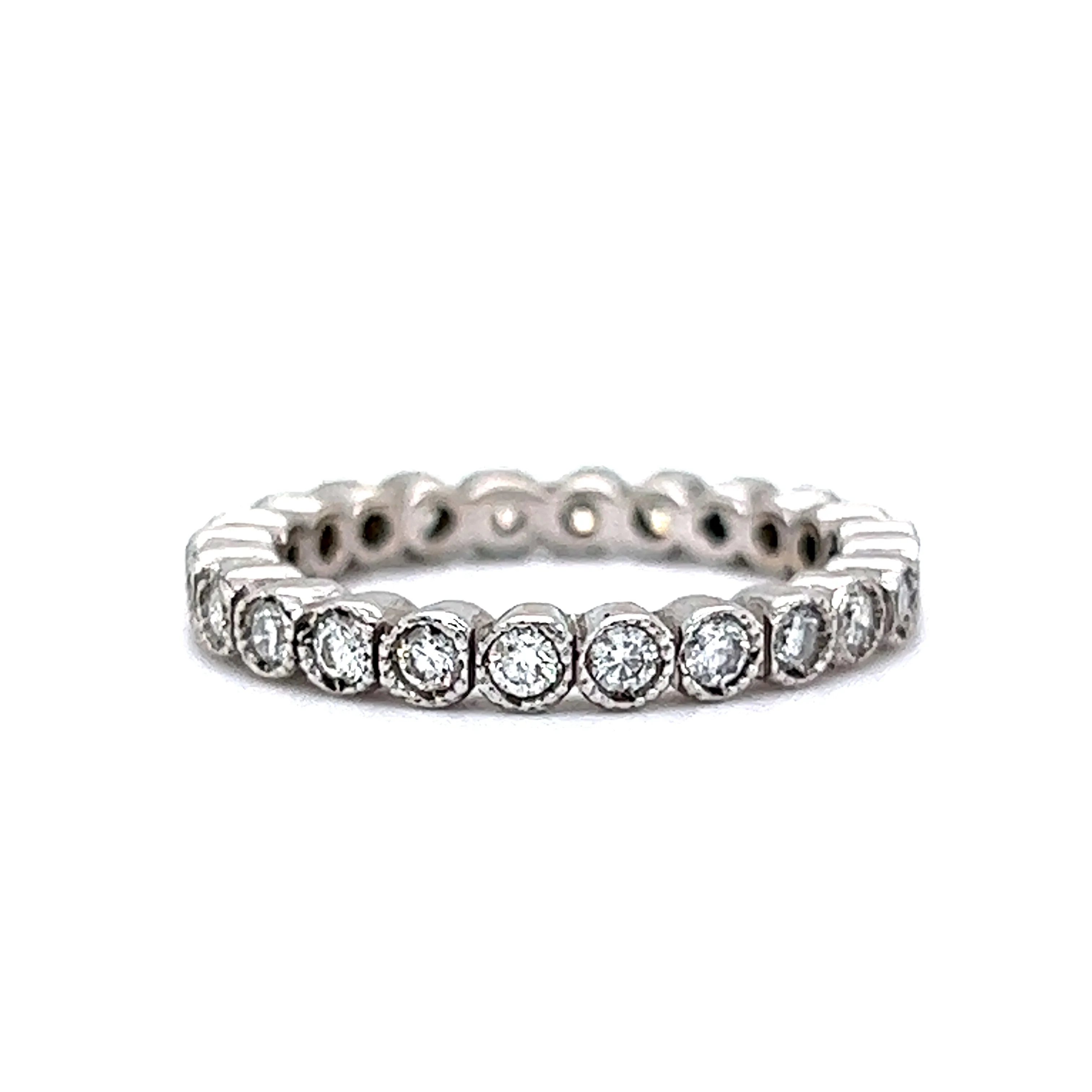 Eternity Band Modern .48 Round Brilliant Cut Diamonds in Platinum - Image 3