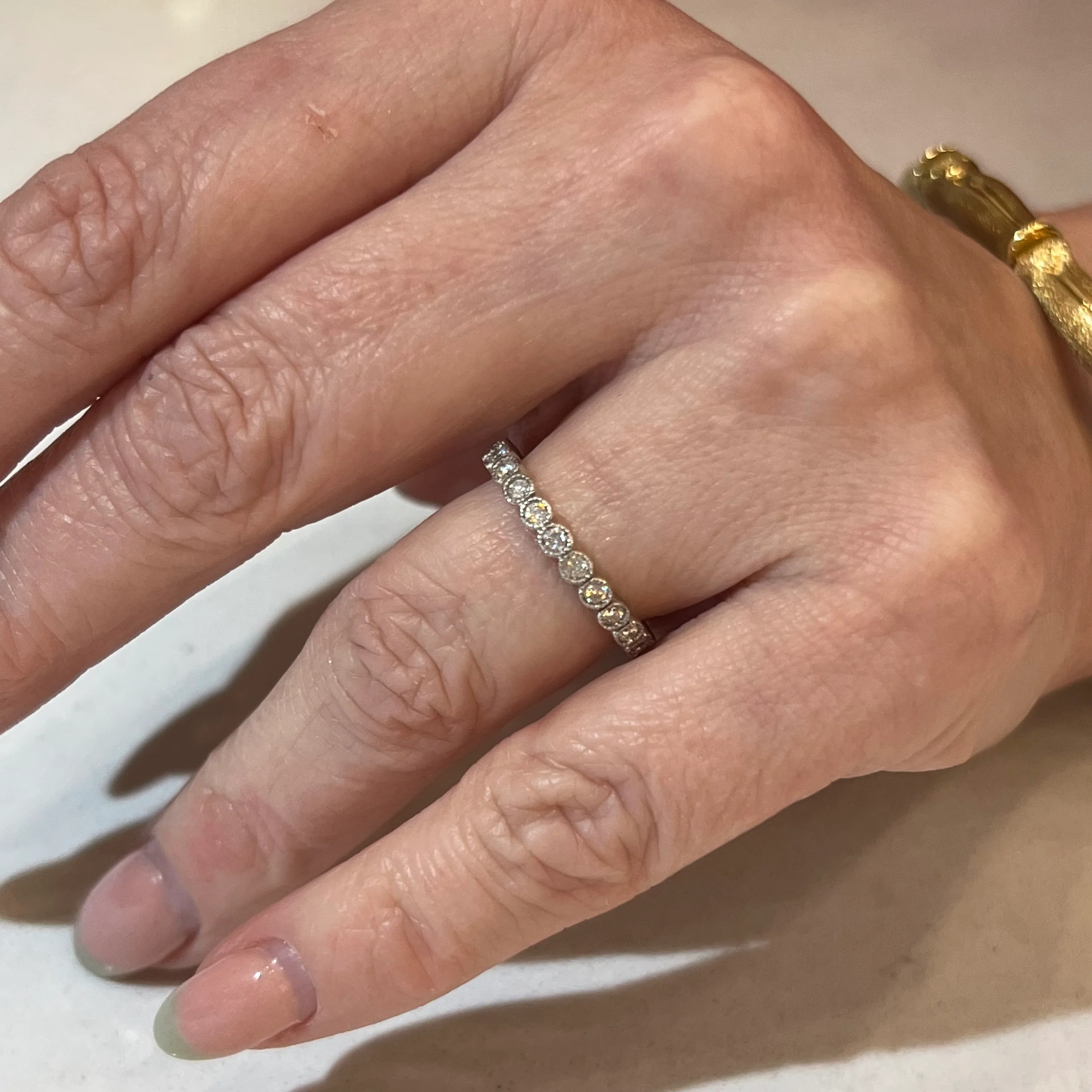 Eternity Band Modern .48 Round Brilliant Cut Diamonds in Platinum - Image 6