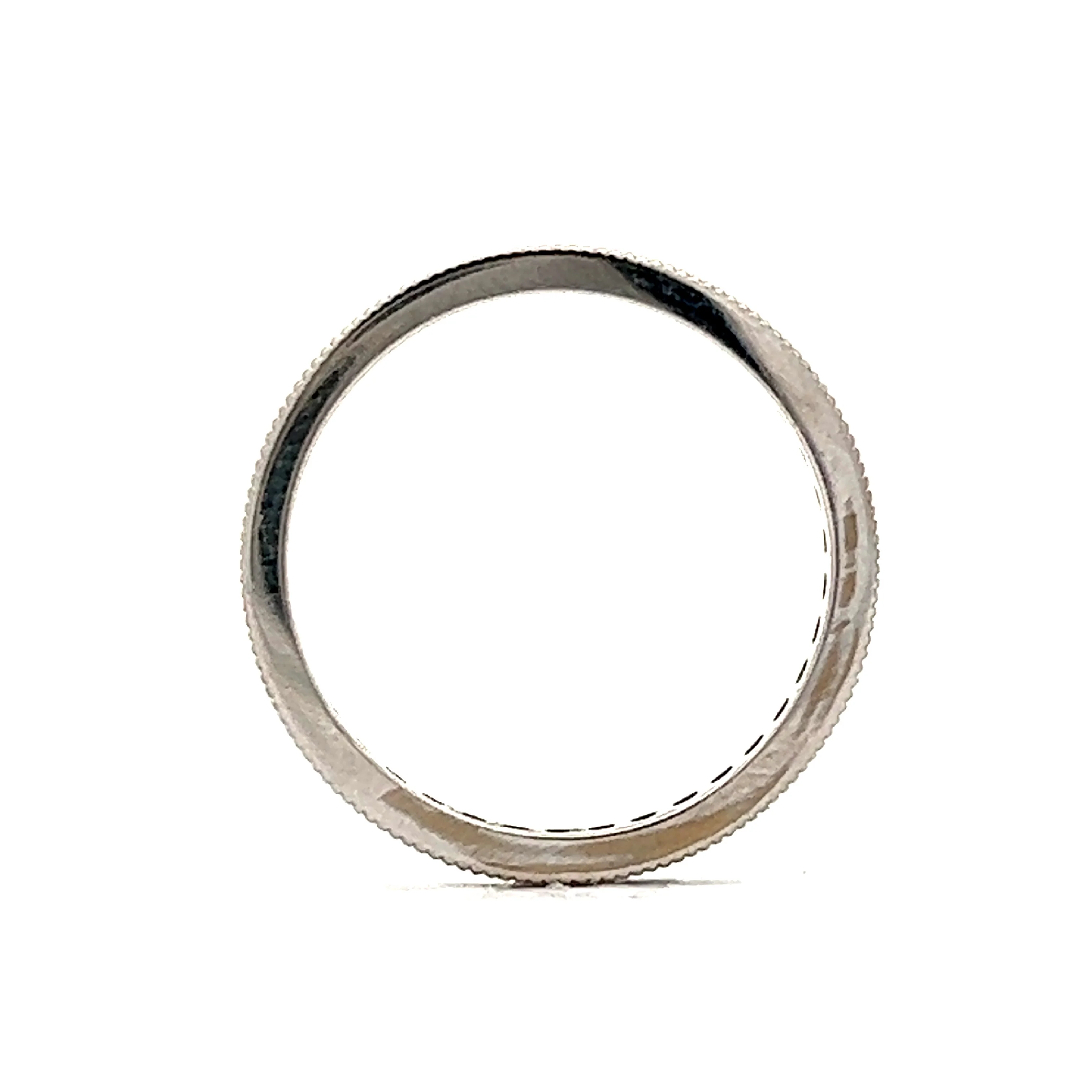 Eternity Wedding Band Modern .50 Round Brilliant Cut Diamonds in 14K White Gold - Image 4