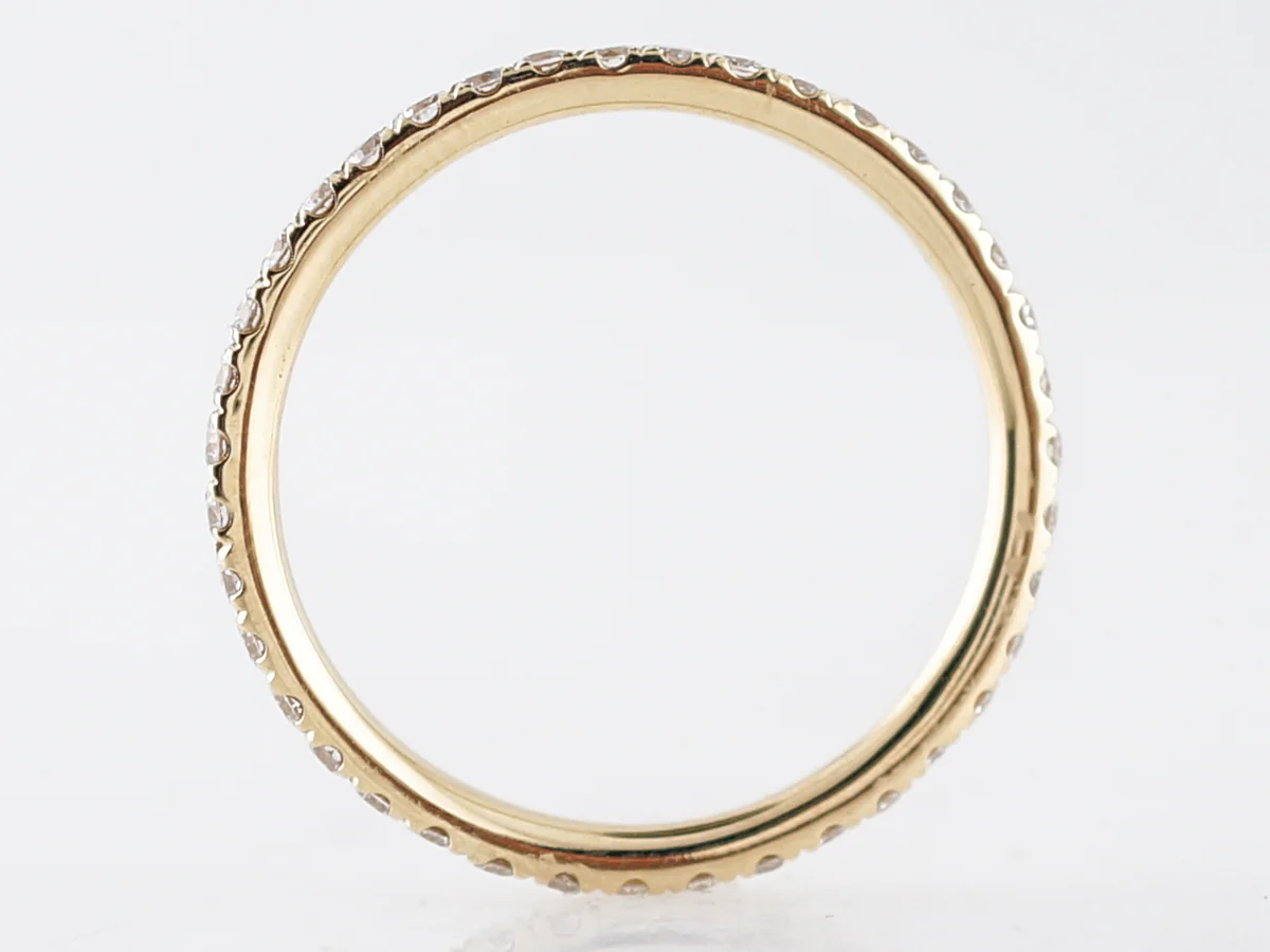 Eternity Wedding Band Modern .56 Round Brilliant Cut Diamonds in 18k Yellow Gold - Image 3