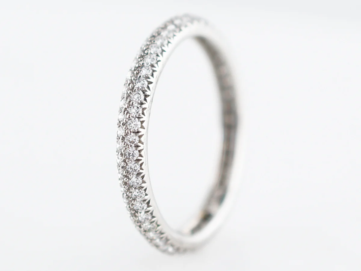 Eternity Wedding Band Modern .65 Round Brilliant Cut Diamonds in Platinum - Image 2