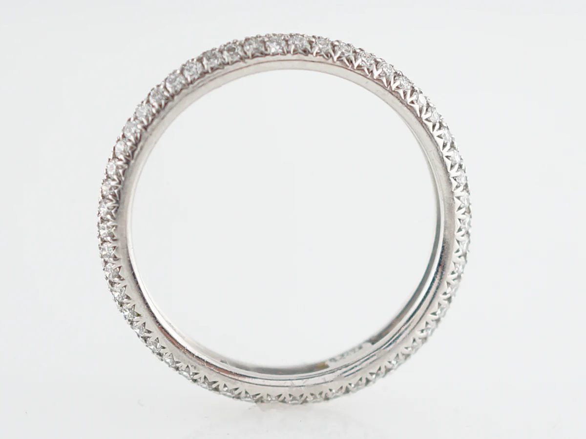 Eternity Wedding Band Modern .65 Round Brilliant Cut Diamonds in Platinum - Image 3
