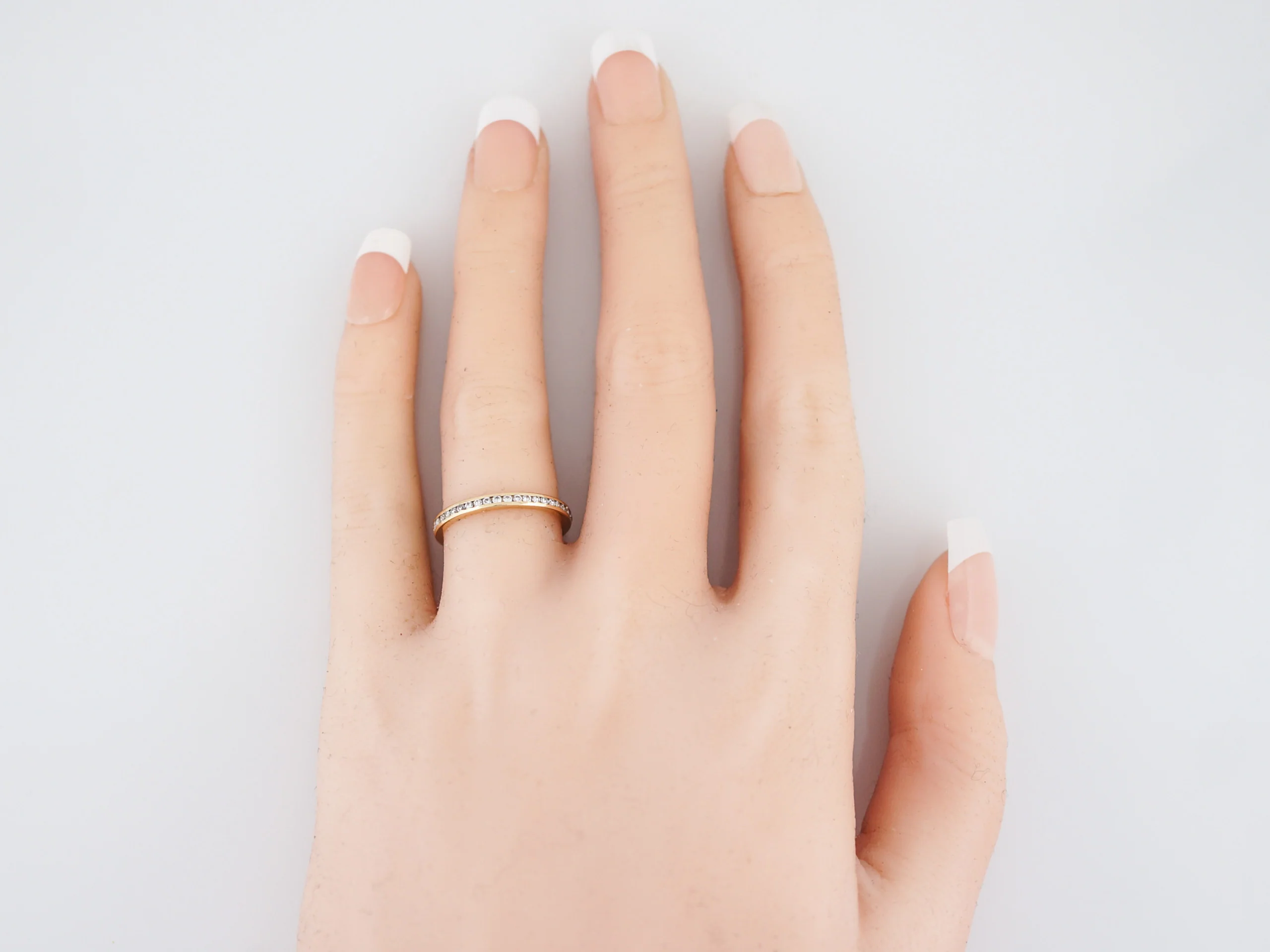 Eternity Wedding Band Modern .66 Round Brilliant Cut Diamonds in 14k Yellow Gold - Image 4