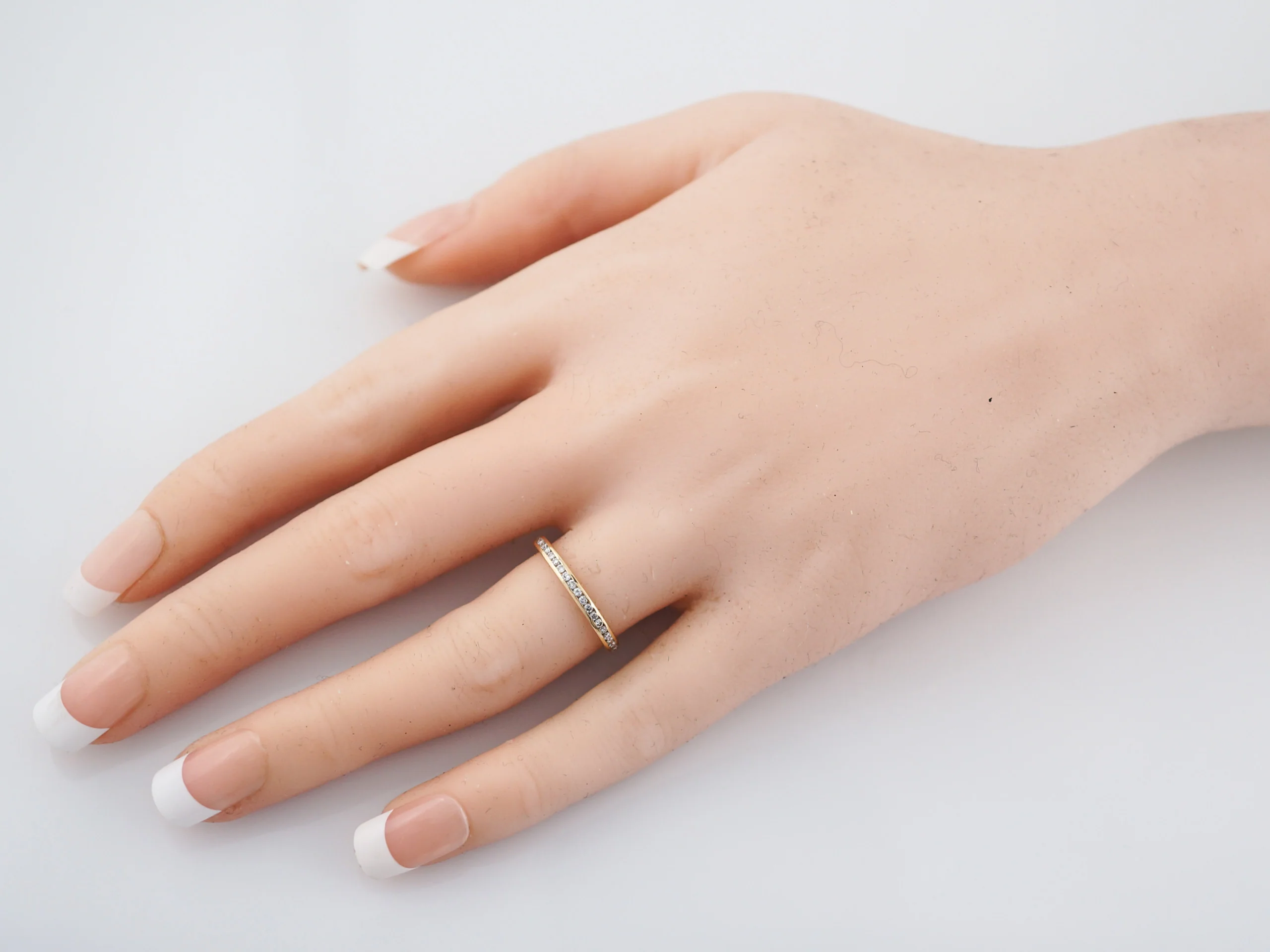 Eternity Wedding Band Modern .66 Round Brilliant Cut Diamonds in 14k Yellow Gold - Image 5