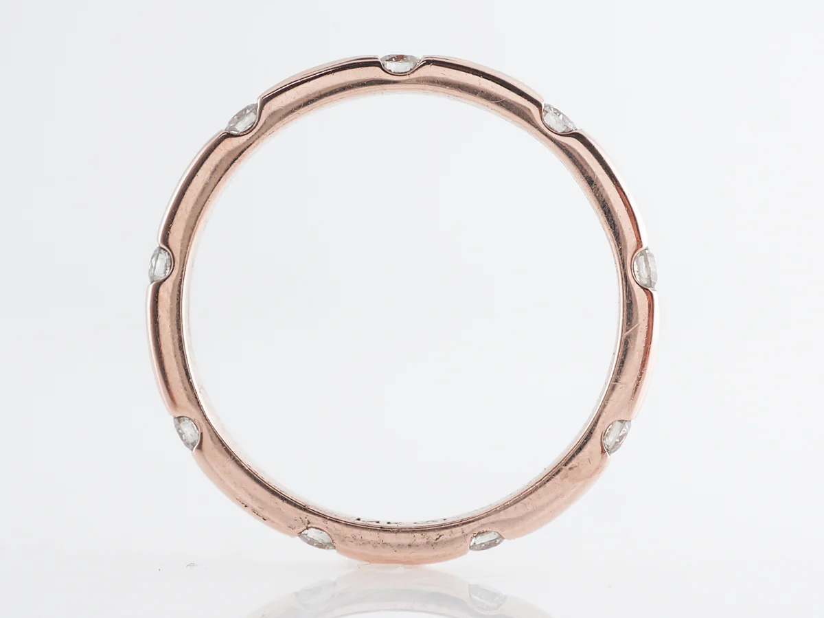 Eternity Wedding Band w/ .25 Carats of Diamonds in 14k Rose Gold - Image 4