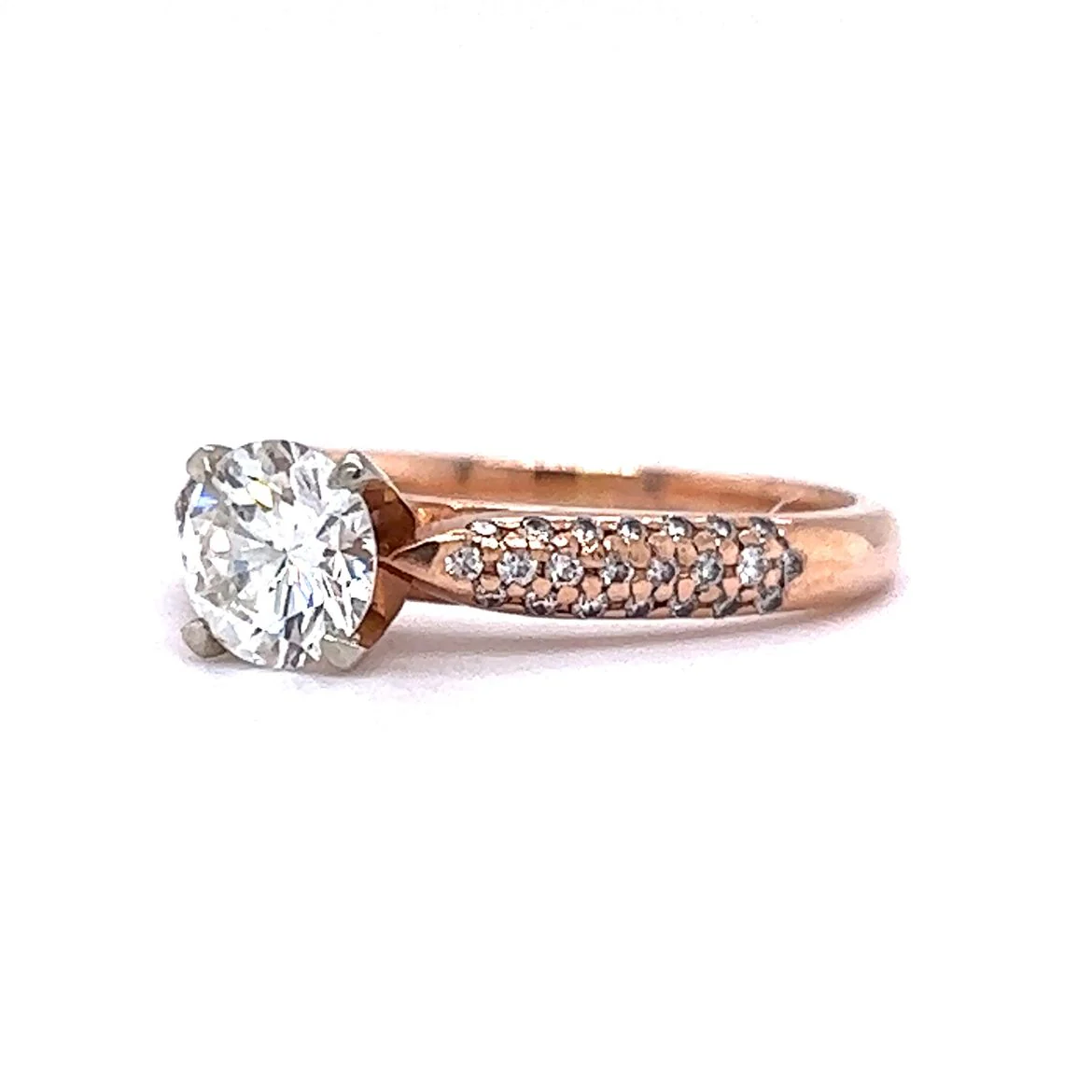 .74 Old European Solitaire Engagement Ring Two-Tone Gold - Image 2