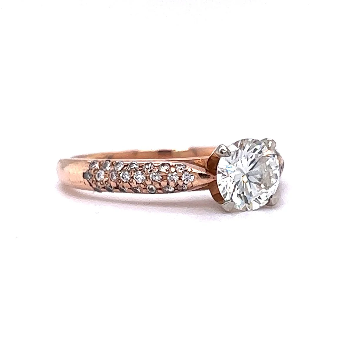 .74 Old European Solitaire Engagement Ring Two-Tone Gold - Image 3