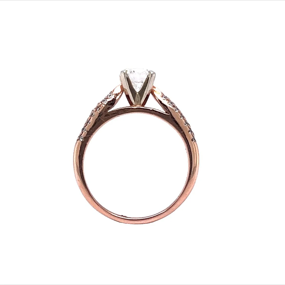 .74 Old European Solitaire Engagement Ring Two-Tone Gold - Image 4