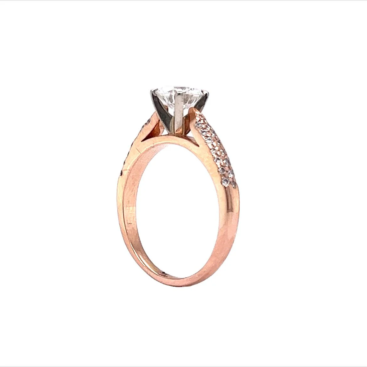 .74 Old European Solitaire Engagement Ring Two-Tone Gold - Image 5