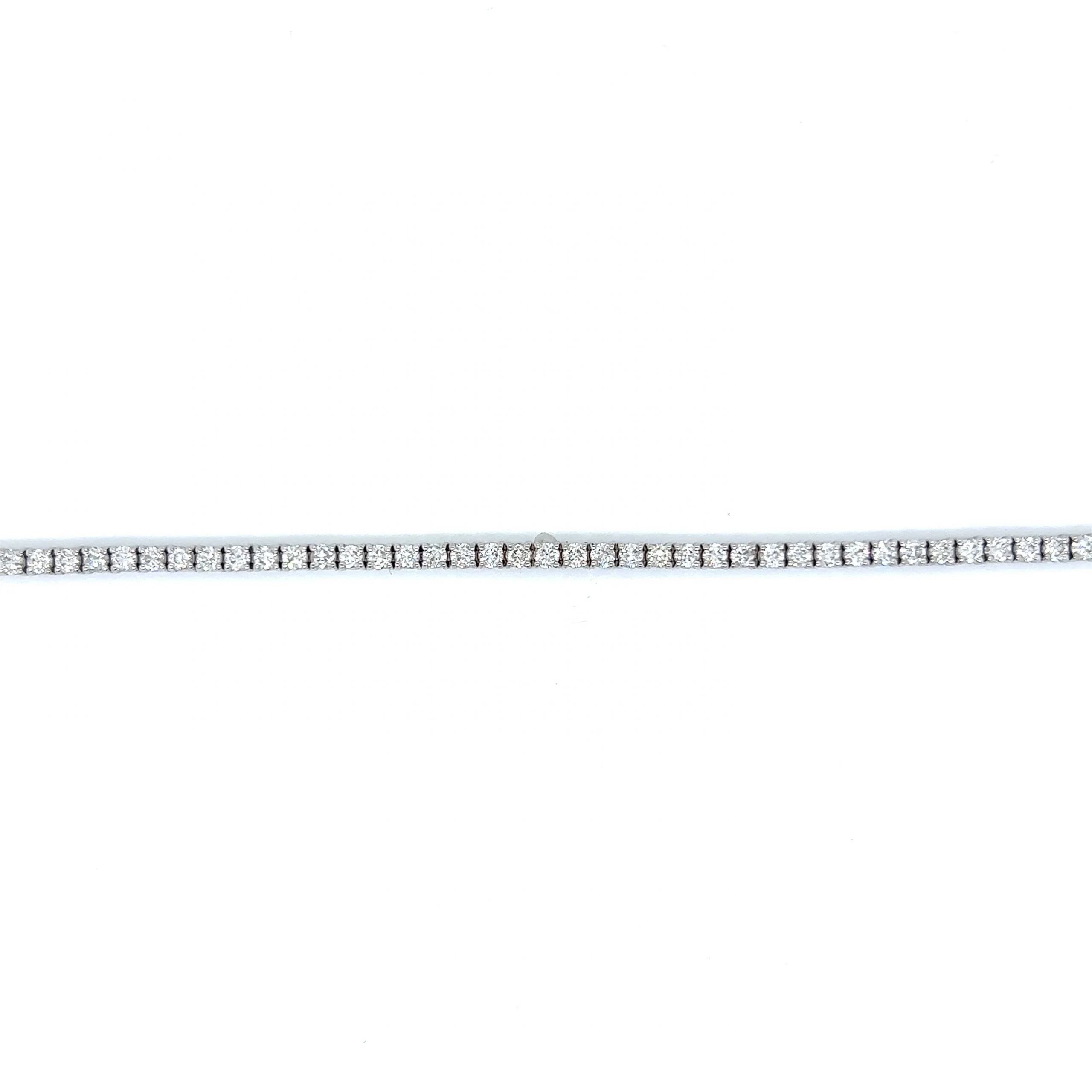 Everyday Diamond Tennis Bracelet in 18k White Gold - Image 2